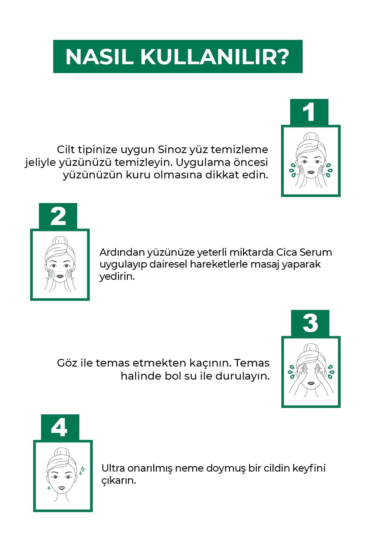 Sinoz Pure Cica Ultra Onarıcı ve Besleyici Bakım Serumu 30 Ml