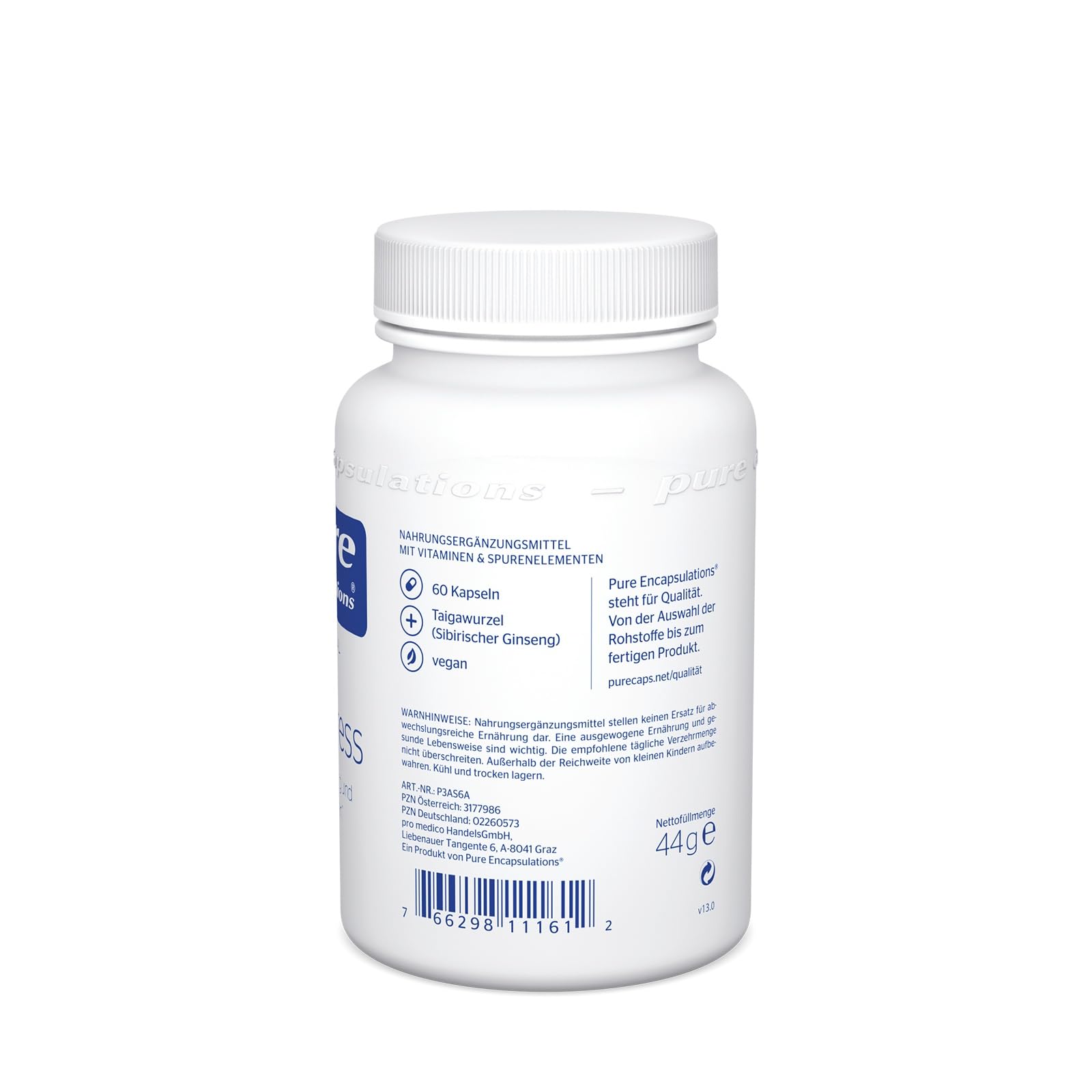 Pure Encapsulations - Anti-Stress - Mikronährstoffe für eine ausgeglichene Psyche - Mit B-Vitaminen, Vitamin C, Zink und Selen - 60 Kapseln