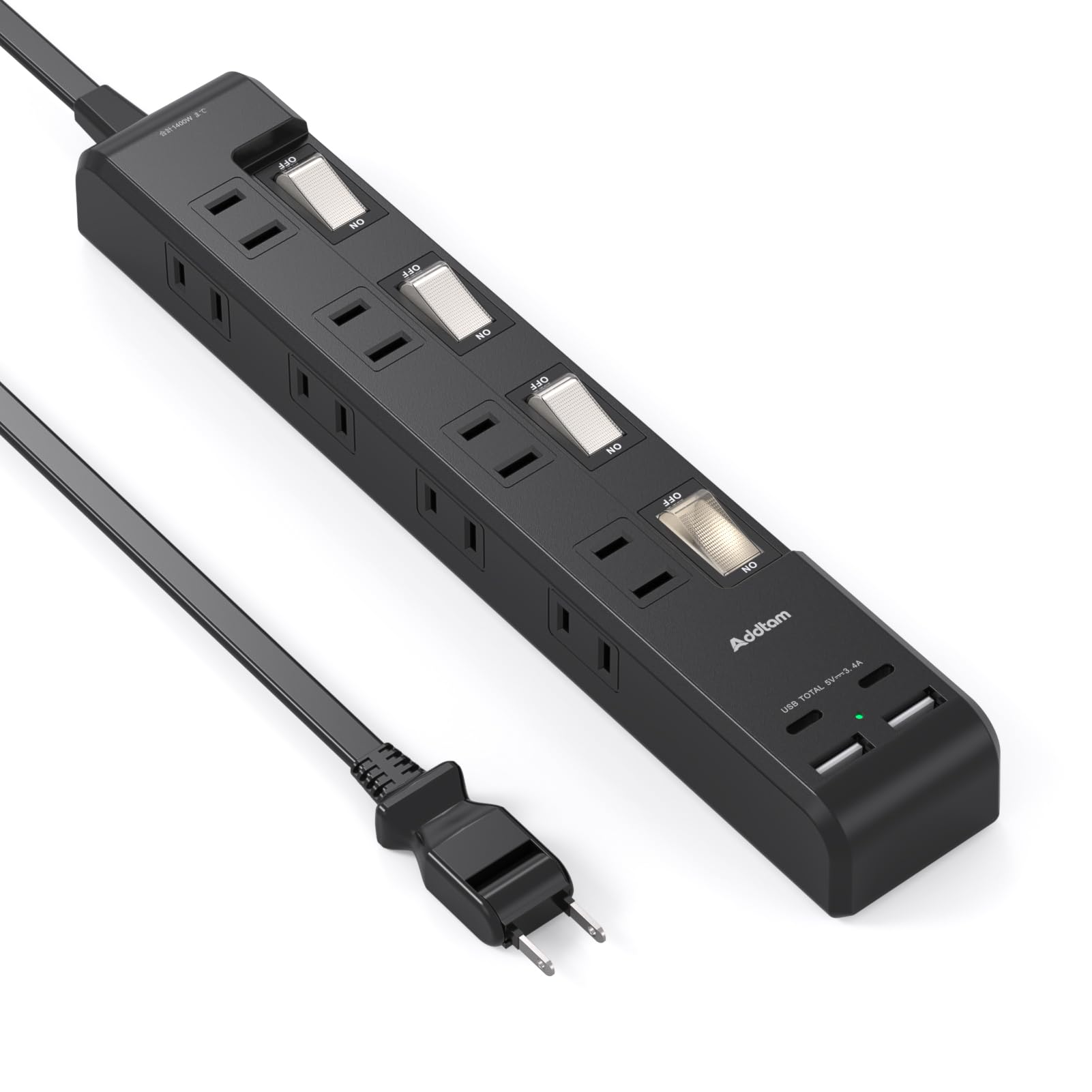 USB電源タップ 8個口 2mコード Amazon.co.jp: 延長コード 2m 電源タップ USB充電付電源タップ 8個AC口