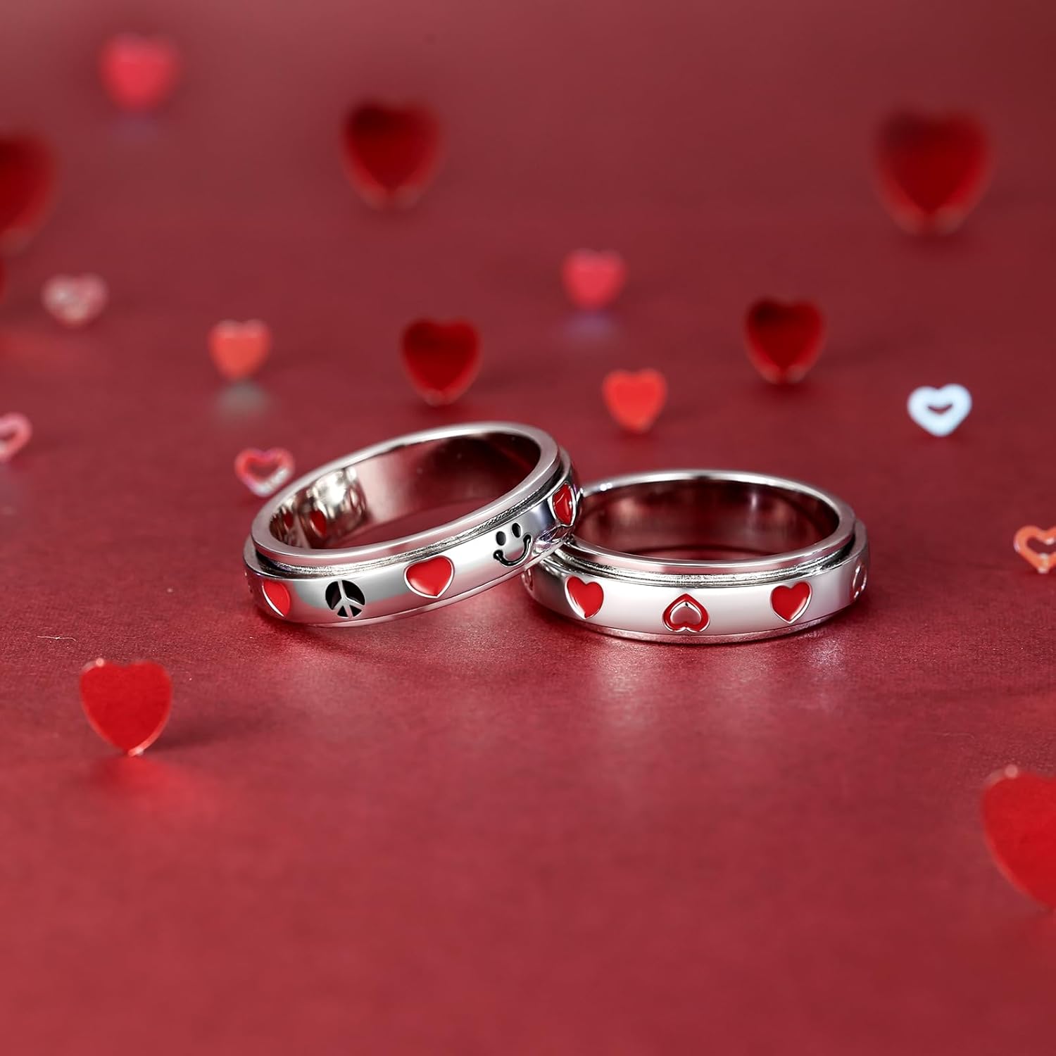 Sterling Silver Spinner Ring for Anxiety Relief - S925 Silver, Nickel Free, 30-Day Guarantee, Size 7 or 8, Unisex, No Gemstones