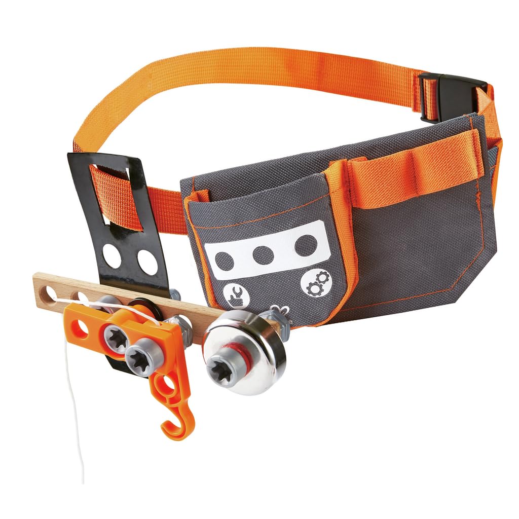 Hape E3035 Junior Inventor Scientific Tool Belt - Build on the Belt - Includes 3 Experiments