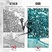 Kevin Textile Sequin Decor Pillow Cases Sequins New Year Party/Wedding Decorative Throw Cushion Cover Sham, Hidden Zipper Design(45cmx45cm),(2 Pieces,Teal)