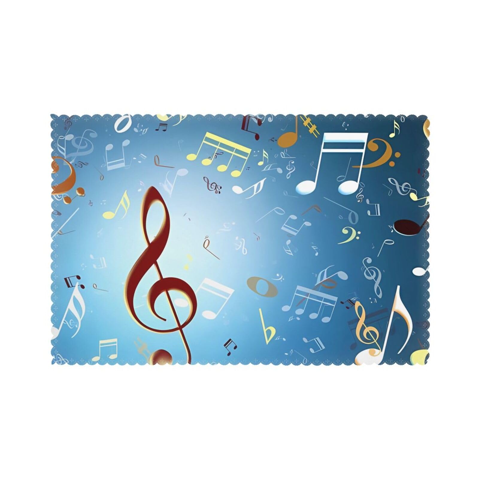 WHJSHOP Note Prints Placemats Set of 6 12x18in – Transform Your Table into a Cozy Haven for Memorable Meals