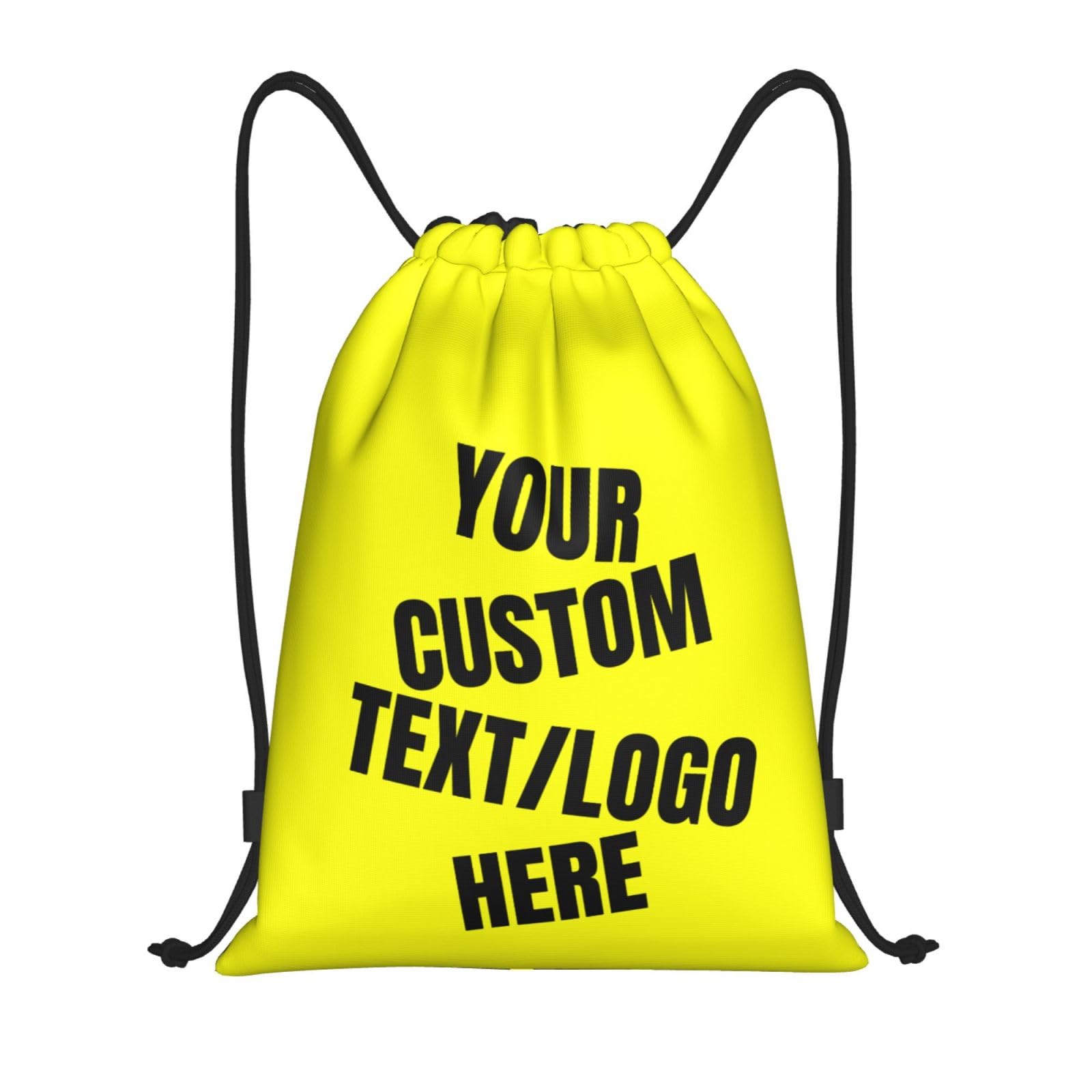 Tingwei Personalised Backpack custom Drawstring Bag Swimming add Photo/Logo/Text Sports Bag, Sport Bag for Men and Women, Waterproof Drawstring Bag Sports Bags