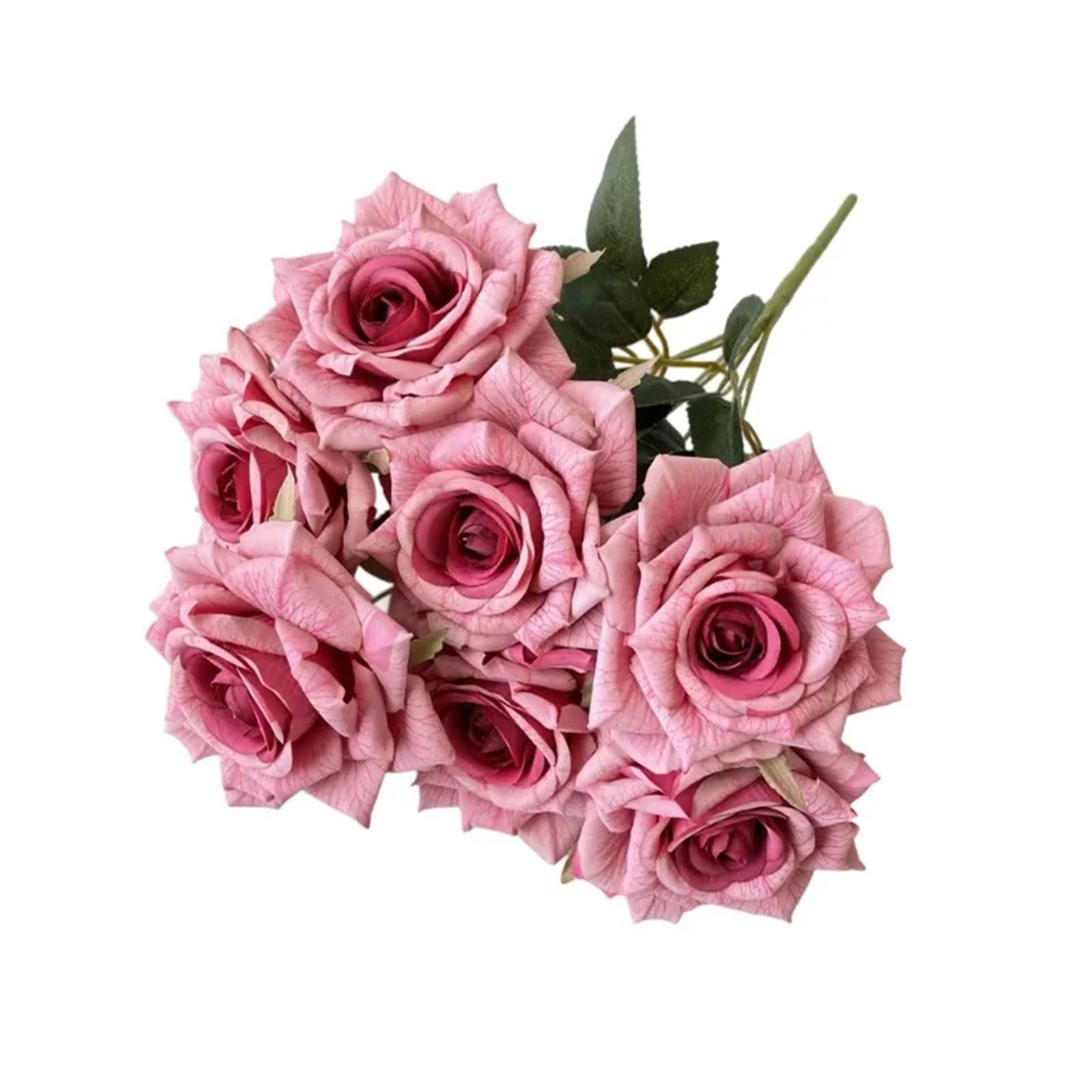 ZRHWSPD Wedding Artificial Bouquet 41CM Silk Rose Artificial Flower Wedding Living Room Decoration Artificial Flower(Color 5)