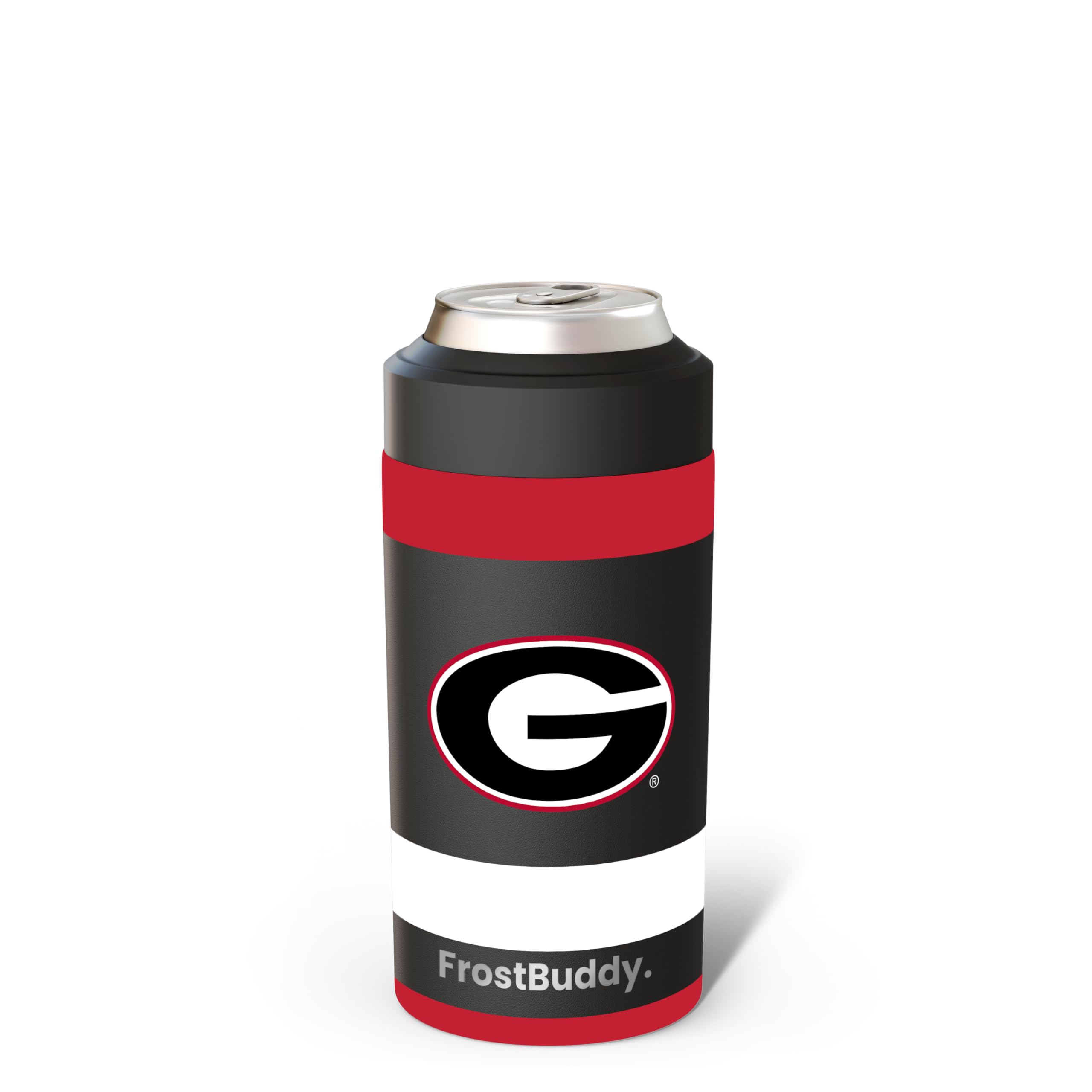 Frost Buddy Universal Can Cooler - Fits All - for Regular 12 & 16 oz or Slim-Size Bottles - Insulated Double-Walled Stainless Steel