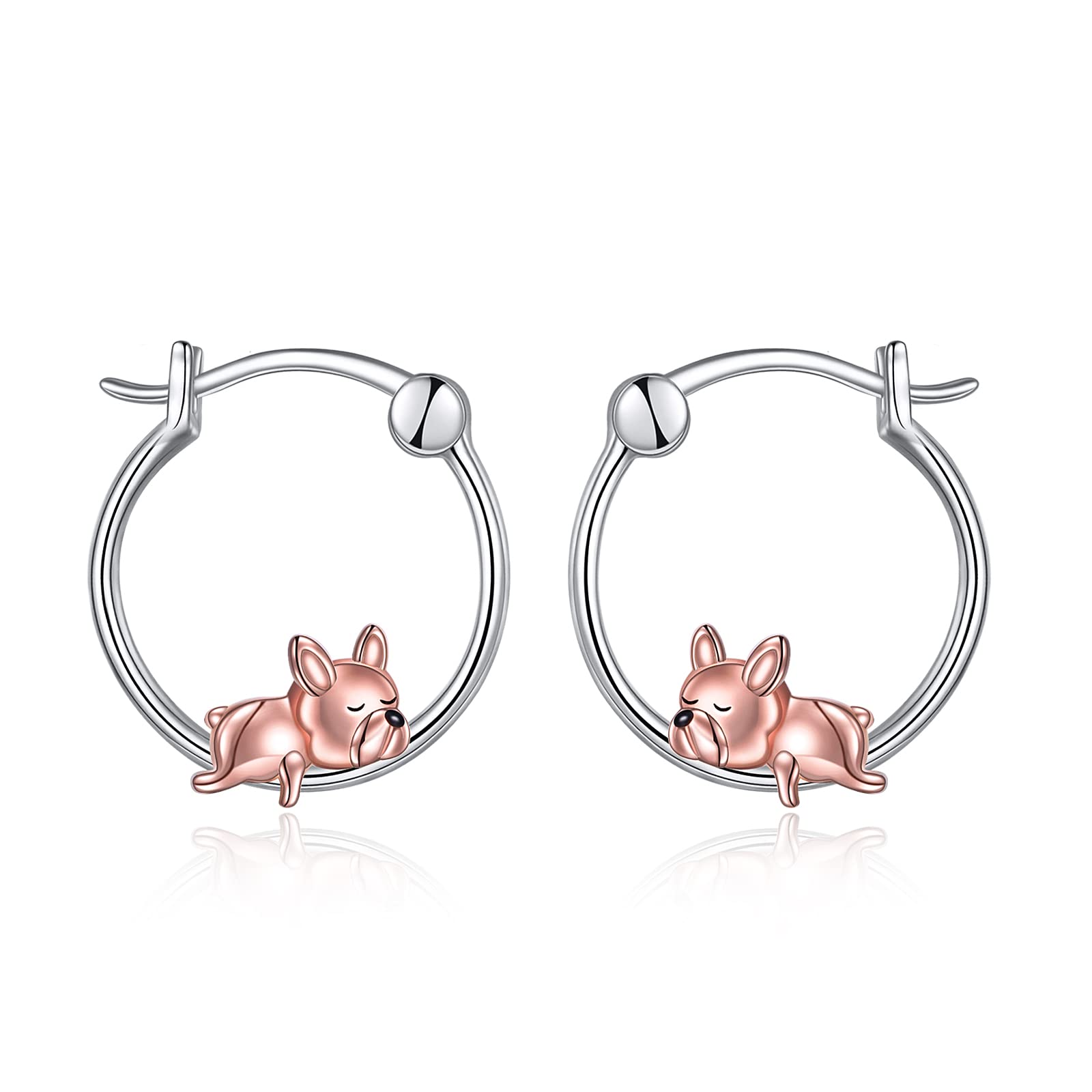 VONALA Pendientes de aro de plata de ley 925, bonita joyería de animales, regalos para mujeres y niñas