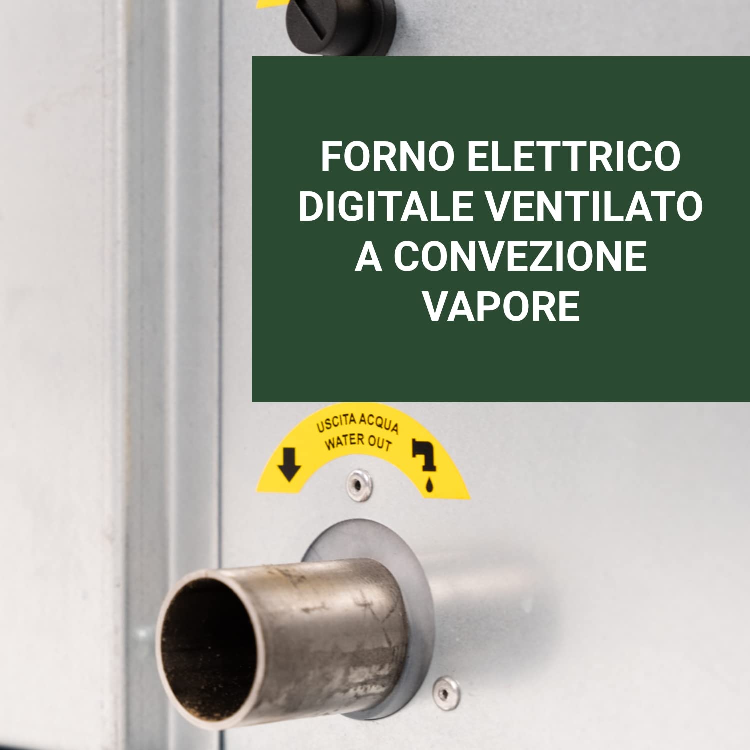 Ristoattrezzature Forno Elettrico Digitale Ventilato a Convezione - in Acciaio Inox, Ideale per Uso Professionale - Affidabile e Sicuro - Capacità fino a 4 teglie