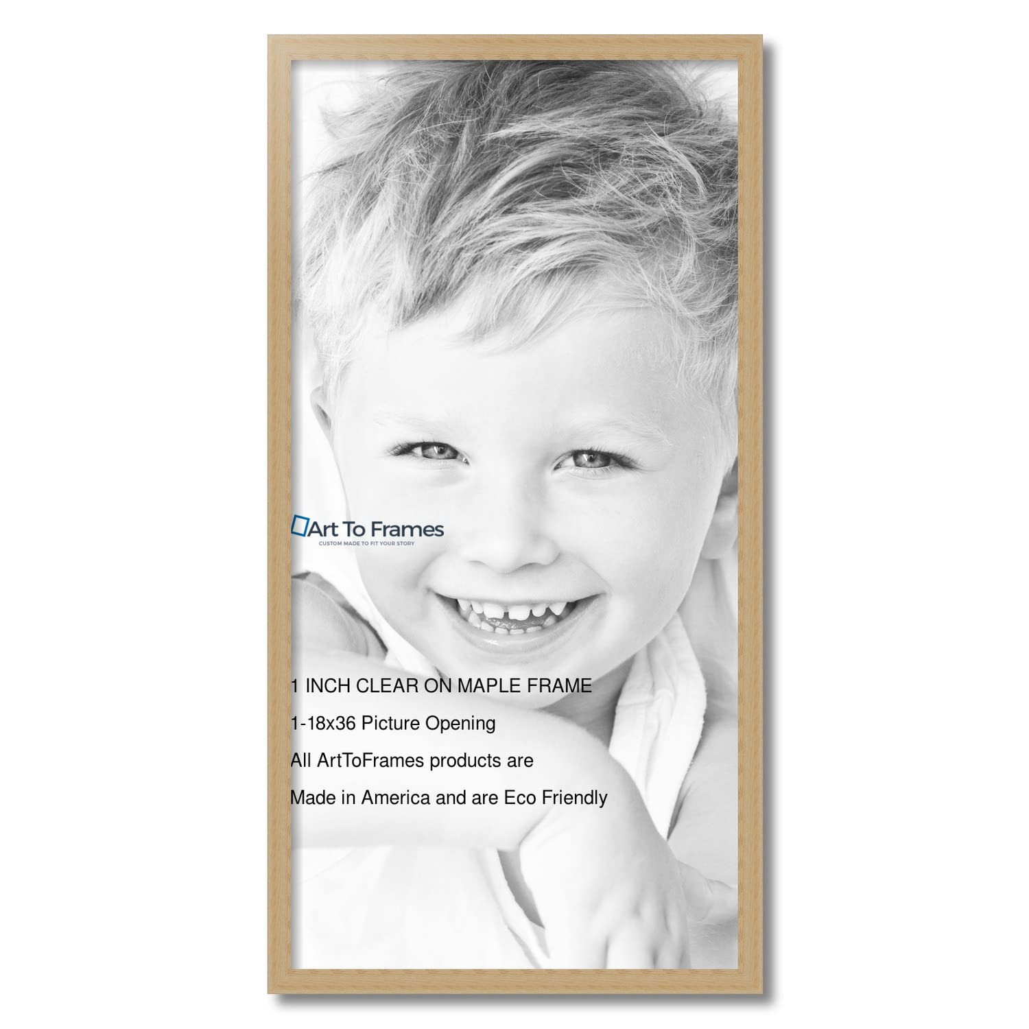 ArtToFrames 18x36 Inch White Picture Frame, 2 - Pack, This 1.00 inch Custom Wood Poster Frame is Clear Stain, Comes with Economy Acrylic (Frame_Pack_2_0066-60823-YCLR-18x36)