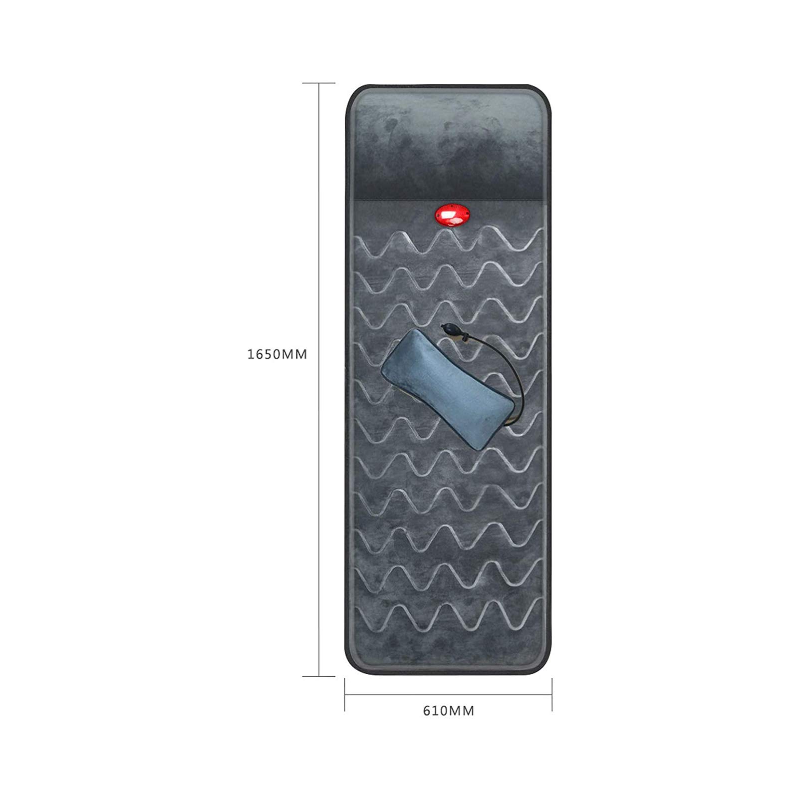 Rückenmassage-Matratzenauflage mit 10 Vibrationsmotoren, Heizkissen, lindert Nacken-, Rücken-, Taillen- und Beinschmerzen, Heizkissen