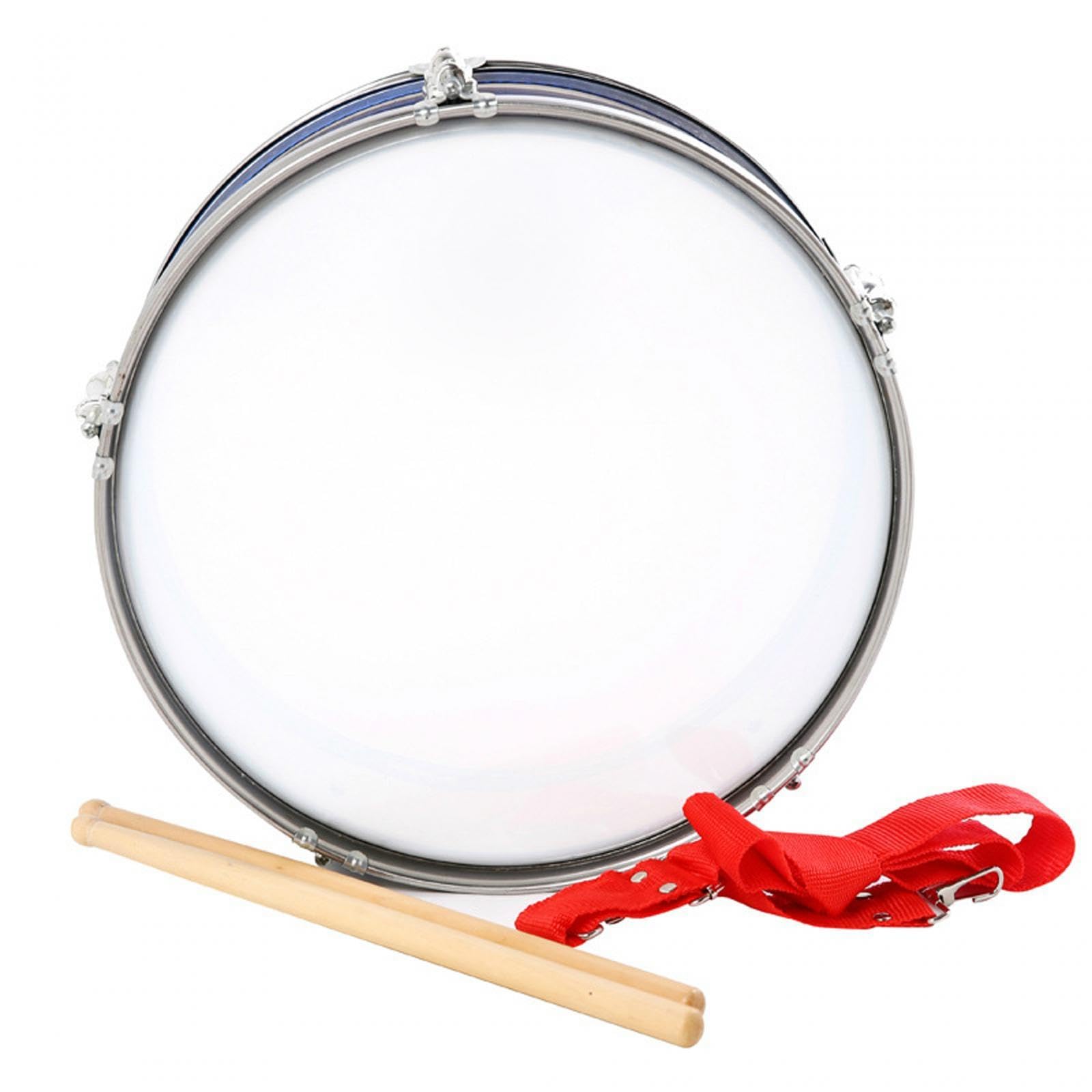 Caja de 13 Pulgadas, Tambor Musical con Correa Ajustable, Instrumento para Aprender Música, Instrumento de Percusión, Ideal para Principiantes Y Adole, Azul