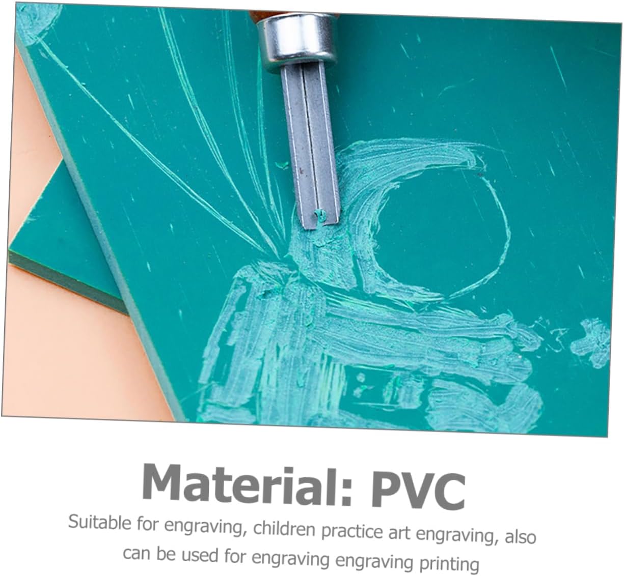 6Pcs PVC Carving Rubber Sheets for Kids Beginner Printmaking Tools Sturdy Engraving Plates for Art Practice and DIY Projects