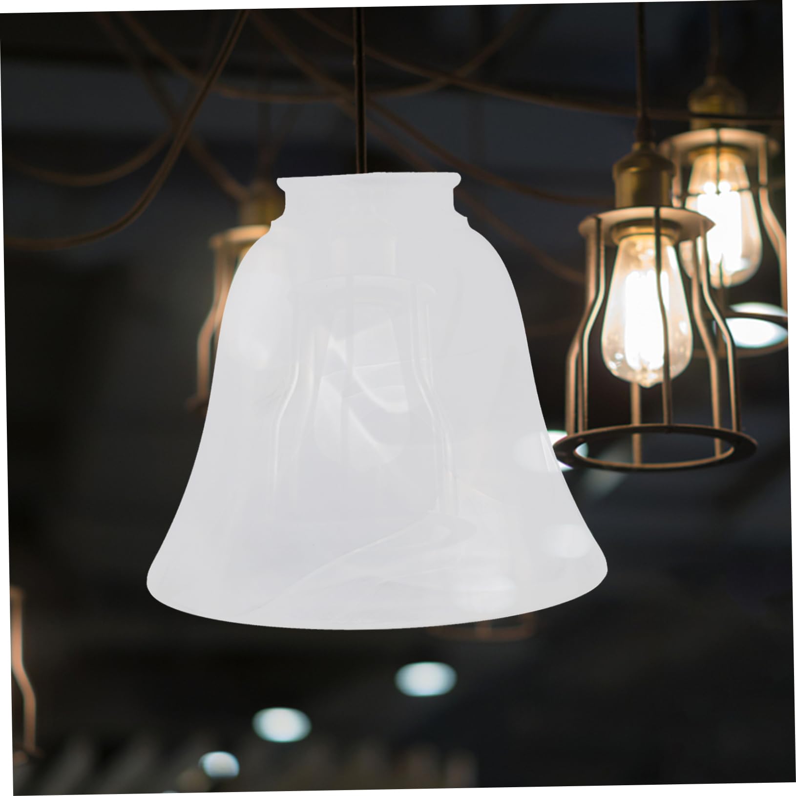 Veemoon Paralume in Vetro Satinato per Lampadina E27, Ricambio Decorativo per Lampadario e Lampada a Soffitto, Effetto Elegante