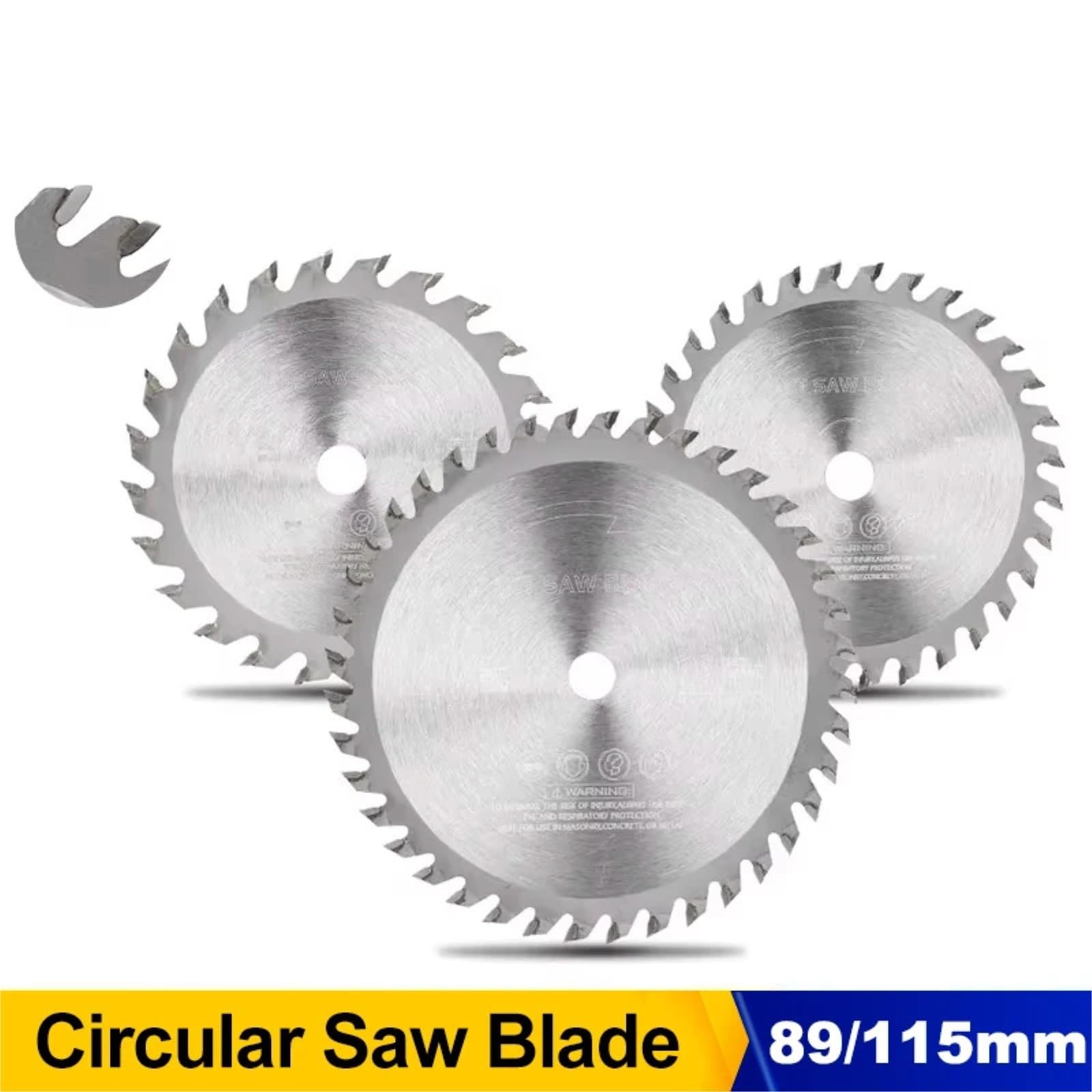 Brzeszczot do cięcia metalu 1PC 89/115mm brzeszczot piły tarczowej 24/32/36/40T z końcówką węglikową do szlifierki kątowej TCT tarcza cięcia drewna(89x10x24T)
