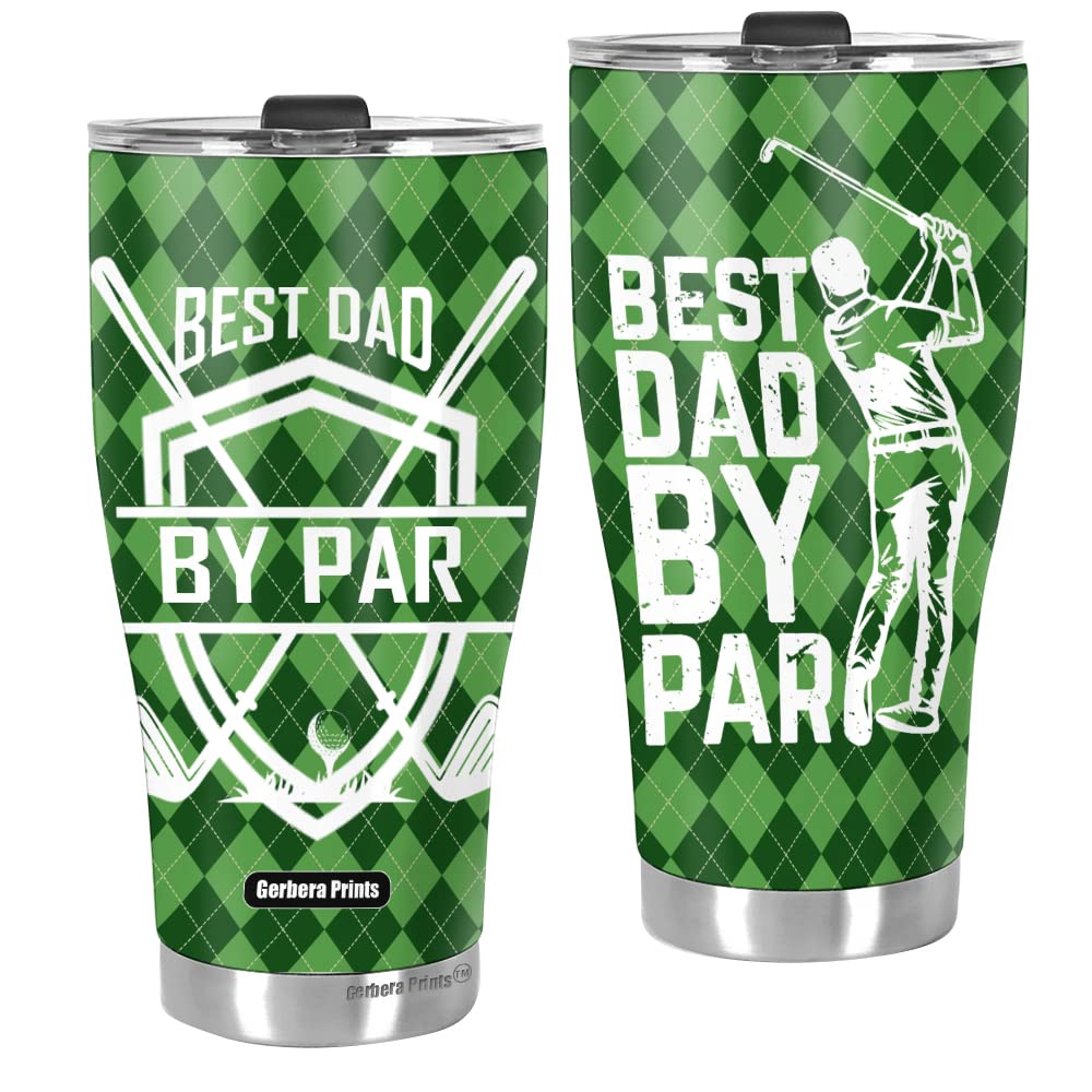 Gerbera Prints Best Dad By Par Tumbler For Dad Best Dad Ever Cup