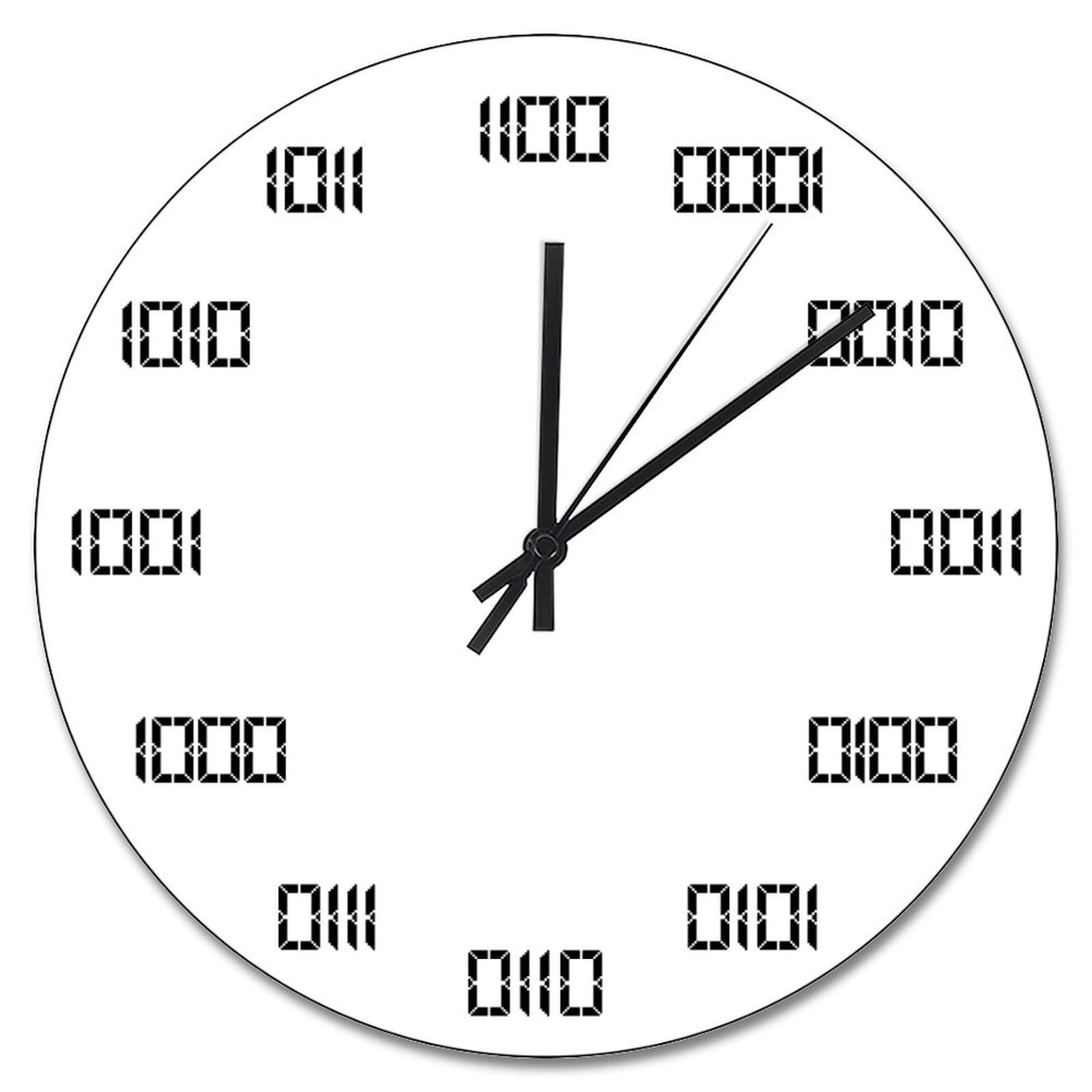 Guangpat 15 Inch Wall Clock Binary Time Binary Time Number Wall Clocks Battery Operated Silent Farmhouse Decor For Living Room Bedroom Kitchen Birthday Gift