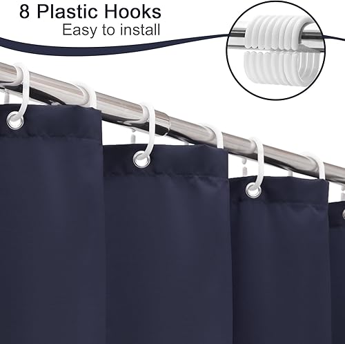 Vista 142 de AooHome - Forro para cortina de ducha, Tela, Blanco sólido Blanco Sólido,Azul,Rosa,Beige Sólido,Chocolate,Gris Oscuro,Gris claro,Azul marino