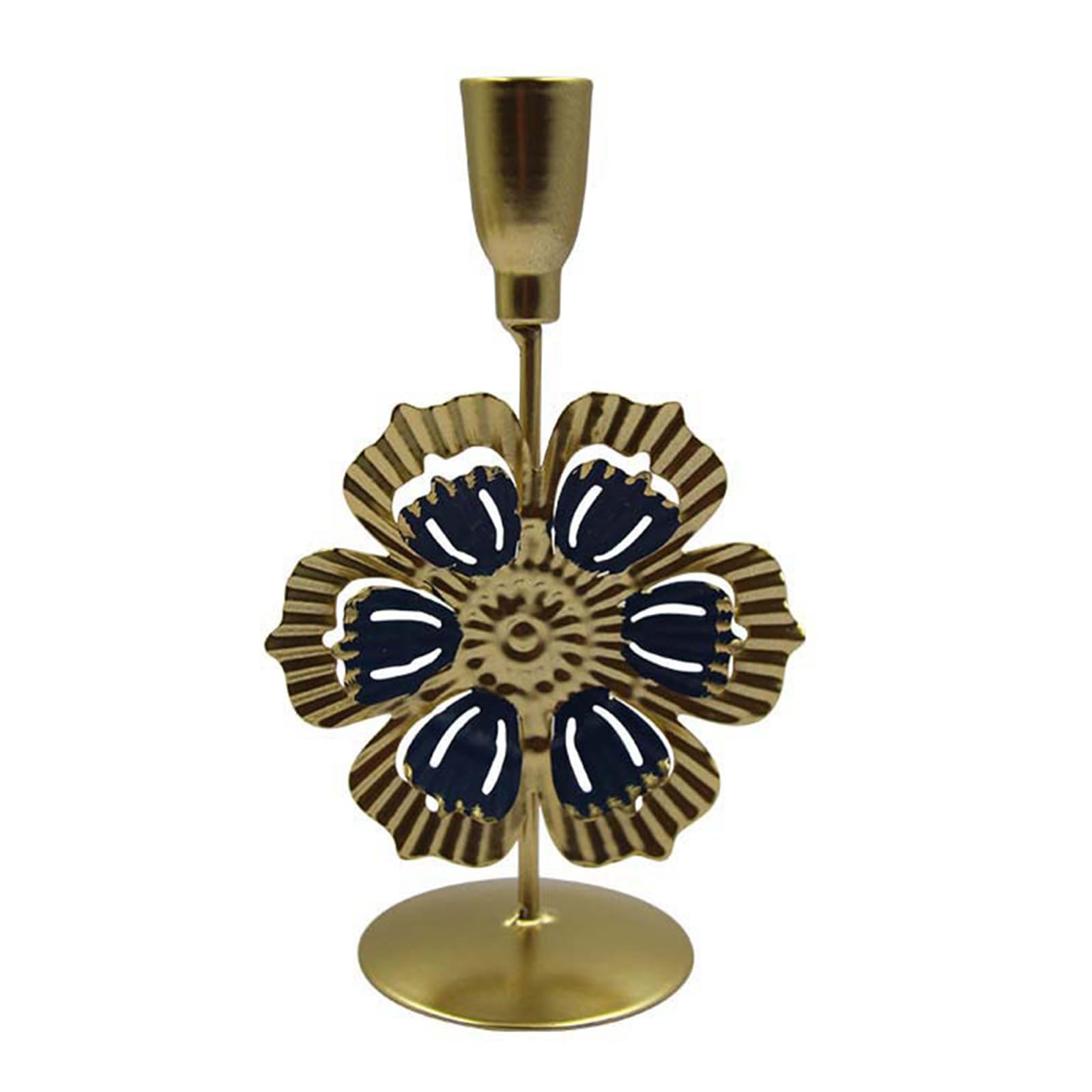 Jazuaiao European Vintage Candlestick Metal Flower Tealight Holder Decorative Taper Stand Centerpieces Decorations Dining Table Stand