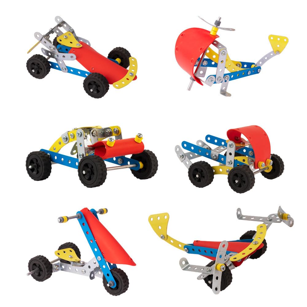 Enginero Mechanical Kit for Kids | Metal Construction Blocks Engineer Toys | STEM Toy Set for Boys & Girls, Age 7+ | Level 0 (98 Pcs)