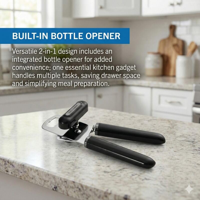 Farberware Pro Can and Bottle Opener Ergonomic Handle Black - image 2