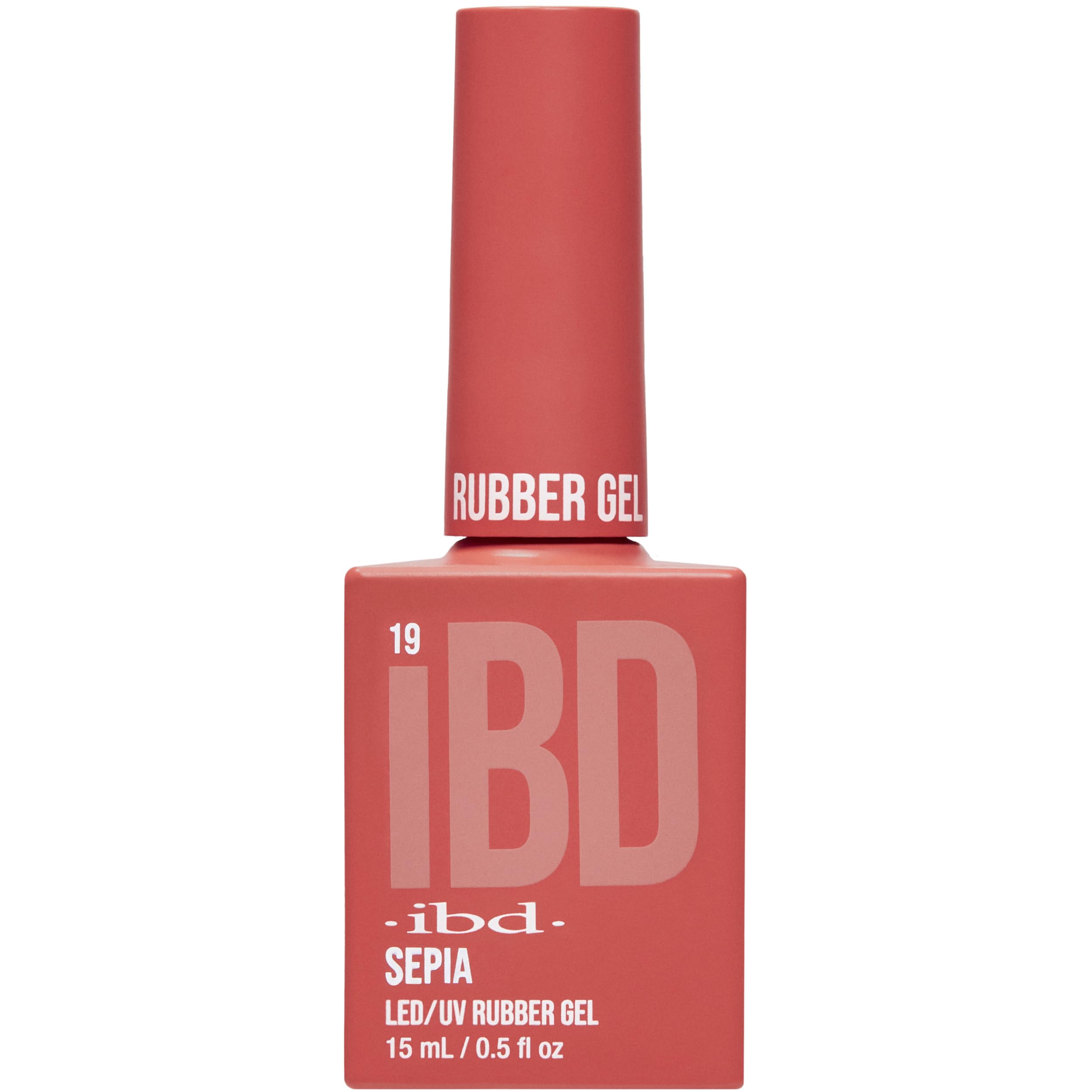 IBD Rubber Gel Polish – Sepia, LED/UV Soak Off Builder Gel for Nails, Strengthening Base Coat for Nail Polish & Extensions, 0.5 fl oz