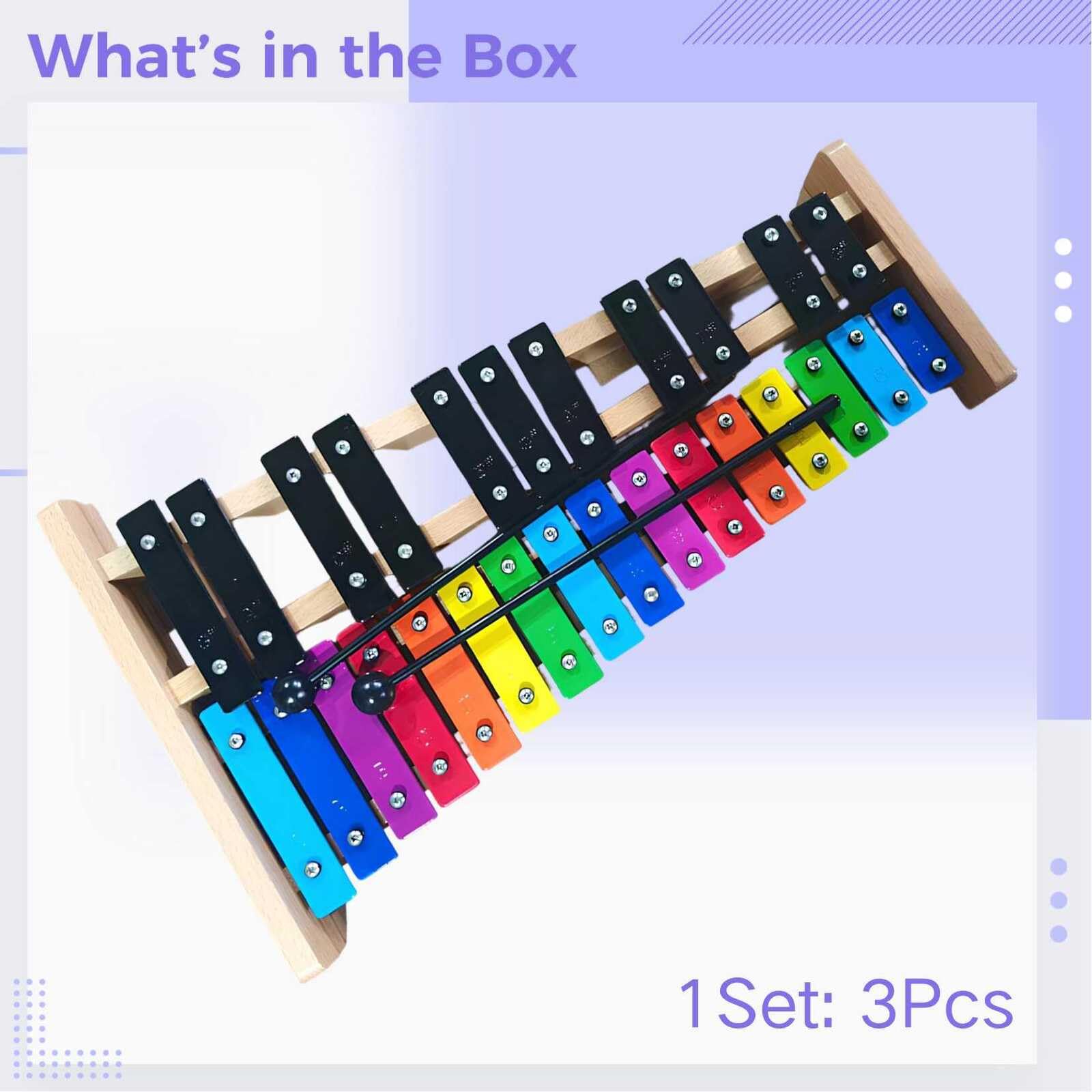 27 nut glockenspiel ksylofon z kolorowymi żelaznymi kluczami, orfowy instrument perkusyjny dla młodych muzyków, muzyczna zabawka edukacyjna z młotkiem