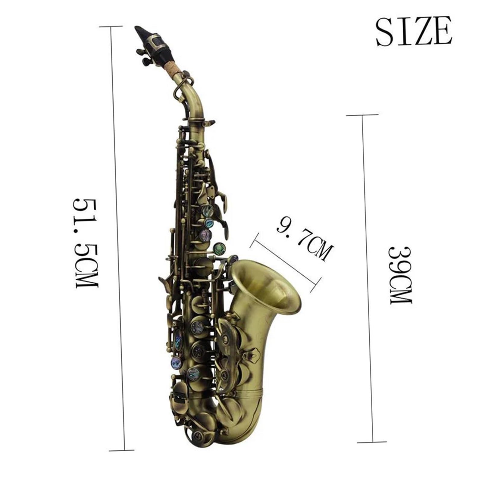 Saksofony dla miłośników muzyki Saksofon sopranowy retro profesjonalny instrument dęty drewniany materiał mosiężny