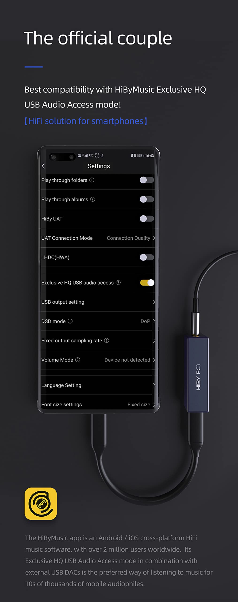 Amazon.co.jp: HiBy FC1 USB ヘッドホンアンプ ケーブル着脱式 タイプC