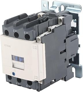 40A Contactor 3 Pole, 220VAC Coil Contactor, Electric 50/60Hz Contactor, 220V 40A 3 Poles Coil AC Contactor, 3 Pole 40 Amp Contactor, Motor Controler AC Contactor, for DIN Rail