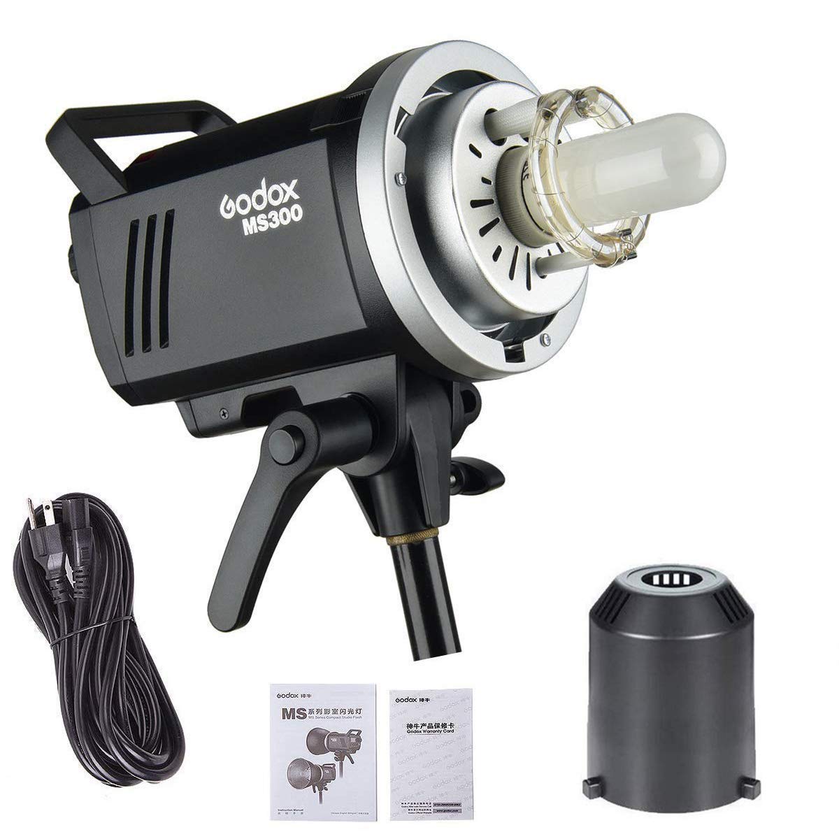 Godox MS300 Studio Strobe 300Ws 110V GN58 5600K Bowens Mount Monolight, Built-in Godox 2.4G Wireless