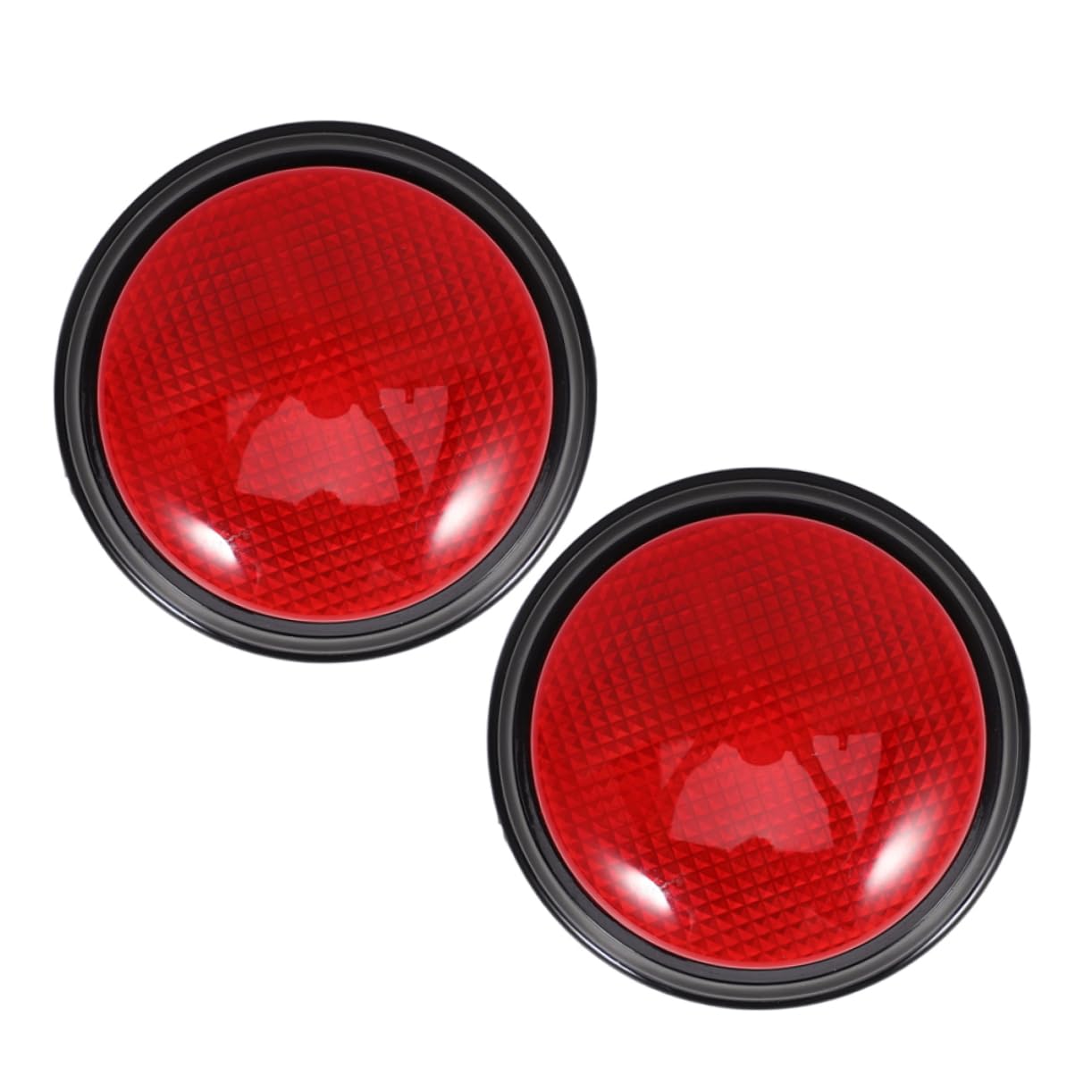 LABRIMP 2pcs Activity Game Props Buzzer Dog outside Button Dog Potty Button Push Button Voice Button Birthday Party Noise Maker Hip Hop Button Light up Buttons Quiz Show Plastic Red