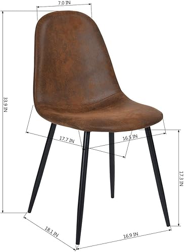 Miniatura 3 de Silla Charlton Suede Brown A, 16.9 in x 18.1 in x 33.9