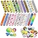 Annhao Braccialetti Slap, 60 Pezzi Slap Bracelets Gadget Bigiotteria Fai da Te Slap Band Slap Bracciali, Bracciali a Scatto Compleanno Regalo Festa per Bambini Ragazze e Ragazzi