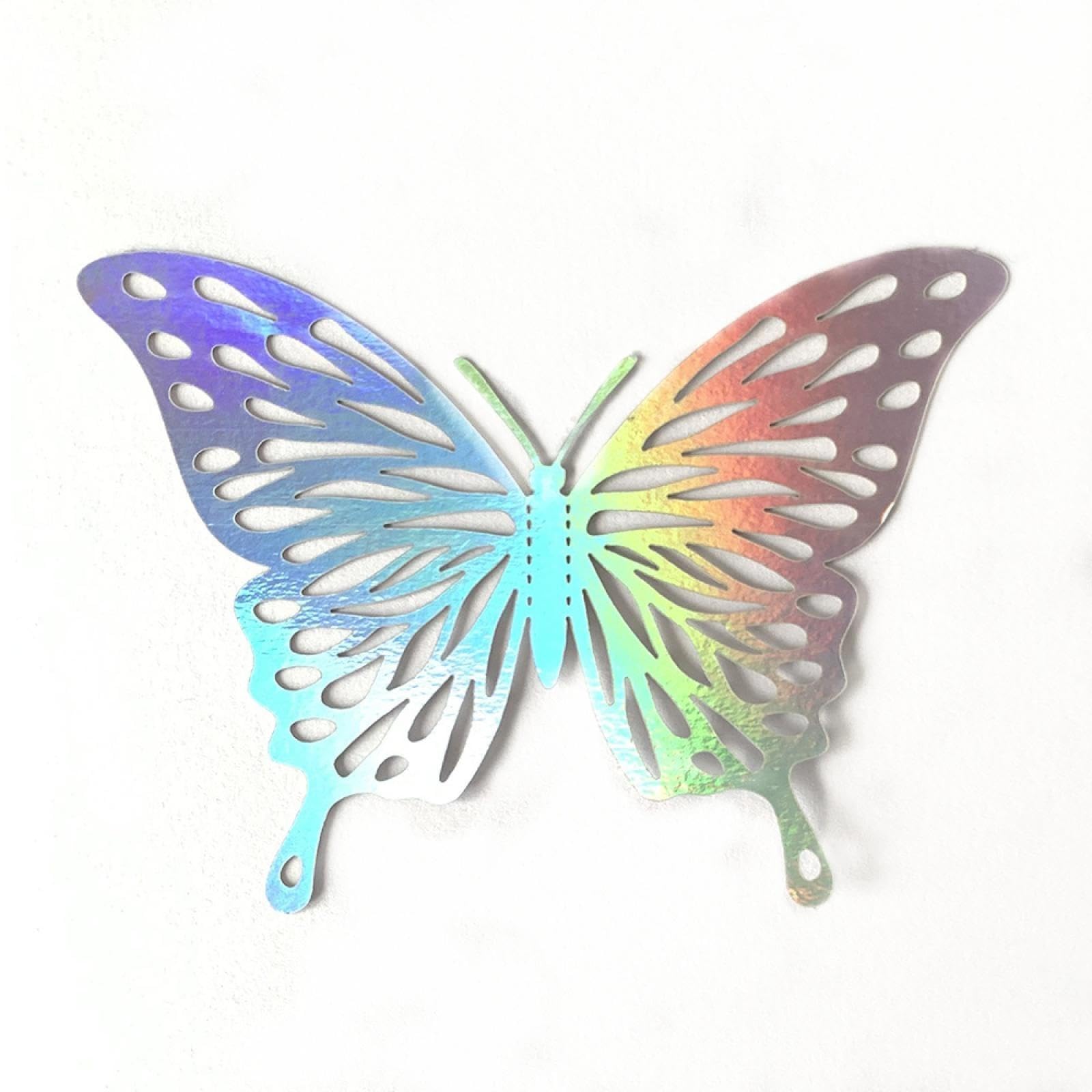 Colorful 72 Three-dimensional Hollow Butterfly Stickers, Party Wall Decoration, Background Wall Stickers