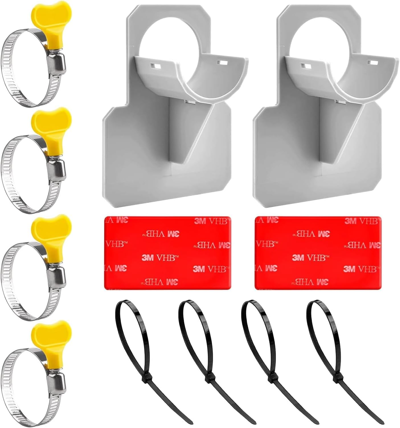 2Pcs Swimming Pool Pipe Holders, Above Ground Swimming Pool Accessories with Pipe Holder and Cable Ties, Preventing Pipes Sagging Accessory Designed to Fit On Pools