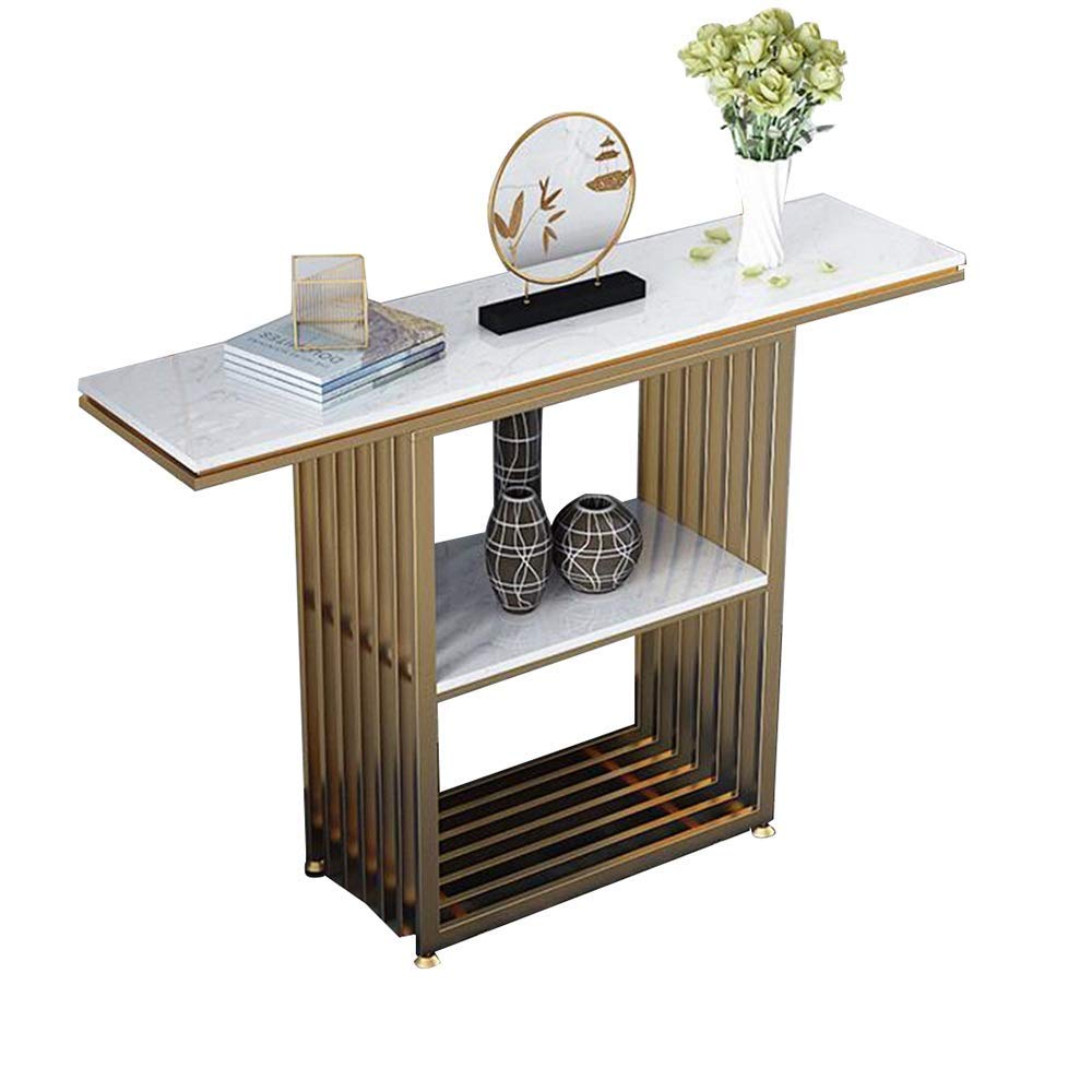 Amazon｜コンソールテーブル サイドテーブル 2段 大理石サイドテーブル