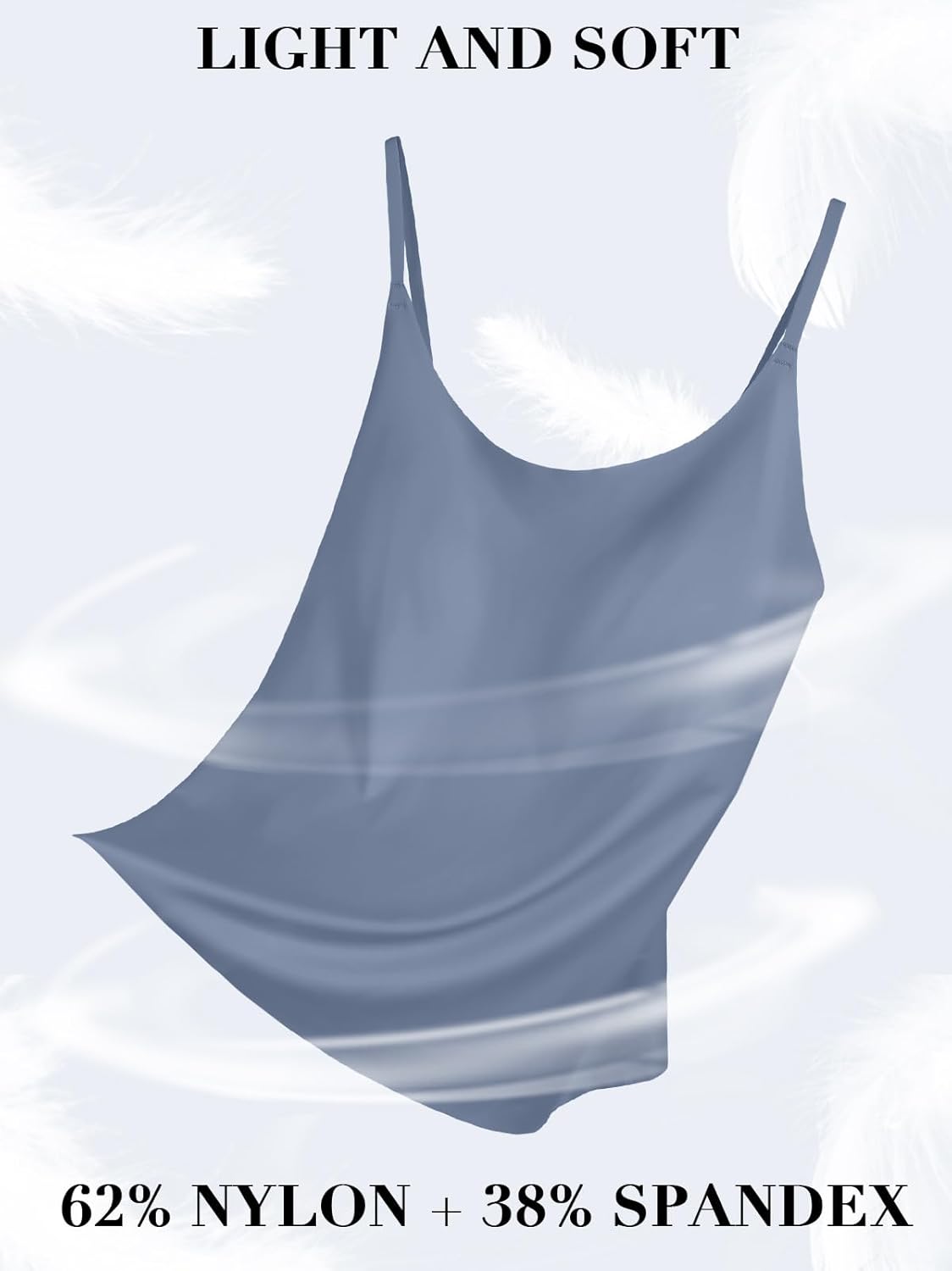 V FOR CITY Women's Tank Top with Built in Bra Adjustable Strap Camisole Top Summer Sleevless Cami Shirt - Image 5