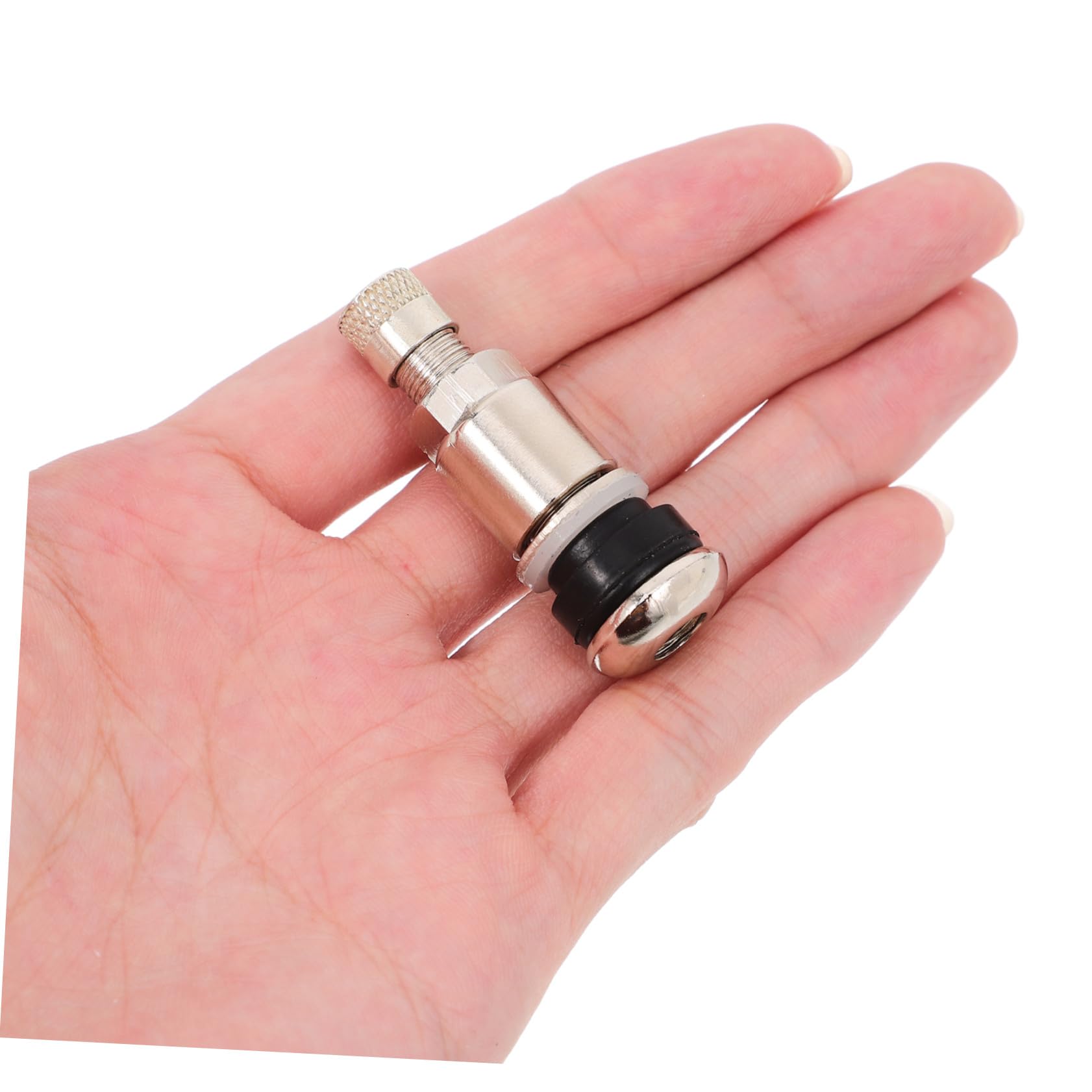 10pcs Tiges de Valve à Pneu pour Voiture et Remorque en Acier 45, Efficaces Fuite d'air, Embouts Argentés Adaptés aux Roues Tubeless