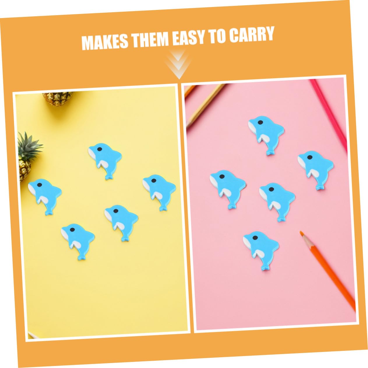 Uonlytech 150 Pezzi Cancellare Color Azzurro Gomme Kawaii per Scuola e in Classe Regalo per Feste