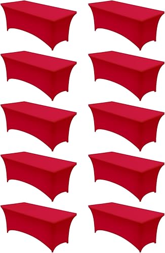 Miniatura 71 de Utopia Kitchen Mantel rectangular de spándex de 4 pies [1 unidad, negro] 200 GSM elástico, ajustado, lavable y resistente a las arrugas, cubierta