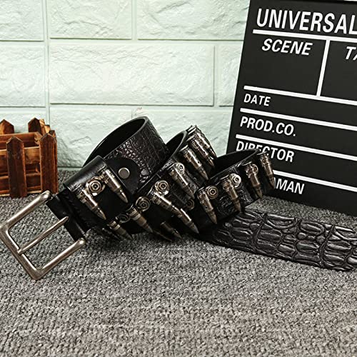 Ceinture punk rock en cuir de vachette avec boucle à griffes - 4