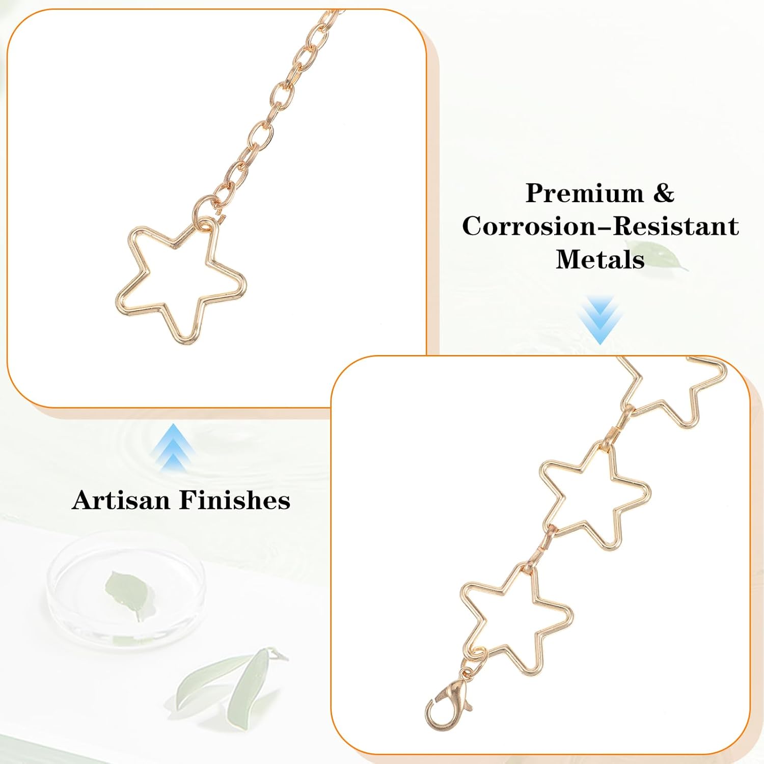 Star Waist Chain Gold Stars Belt Y2k Belt Metal Belly Chains Adjustable Star Chain Belts for Women Dresses Skirts Jeans - Image 2