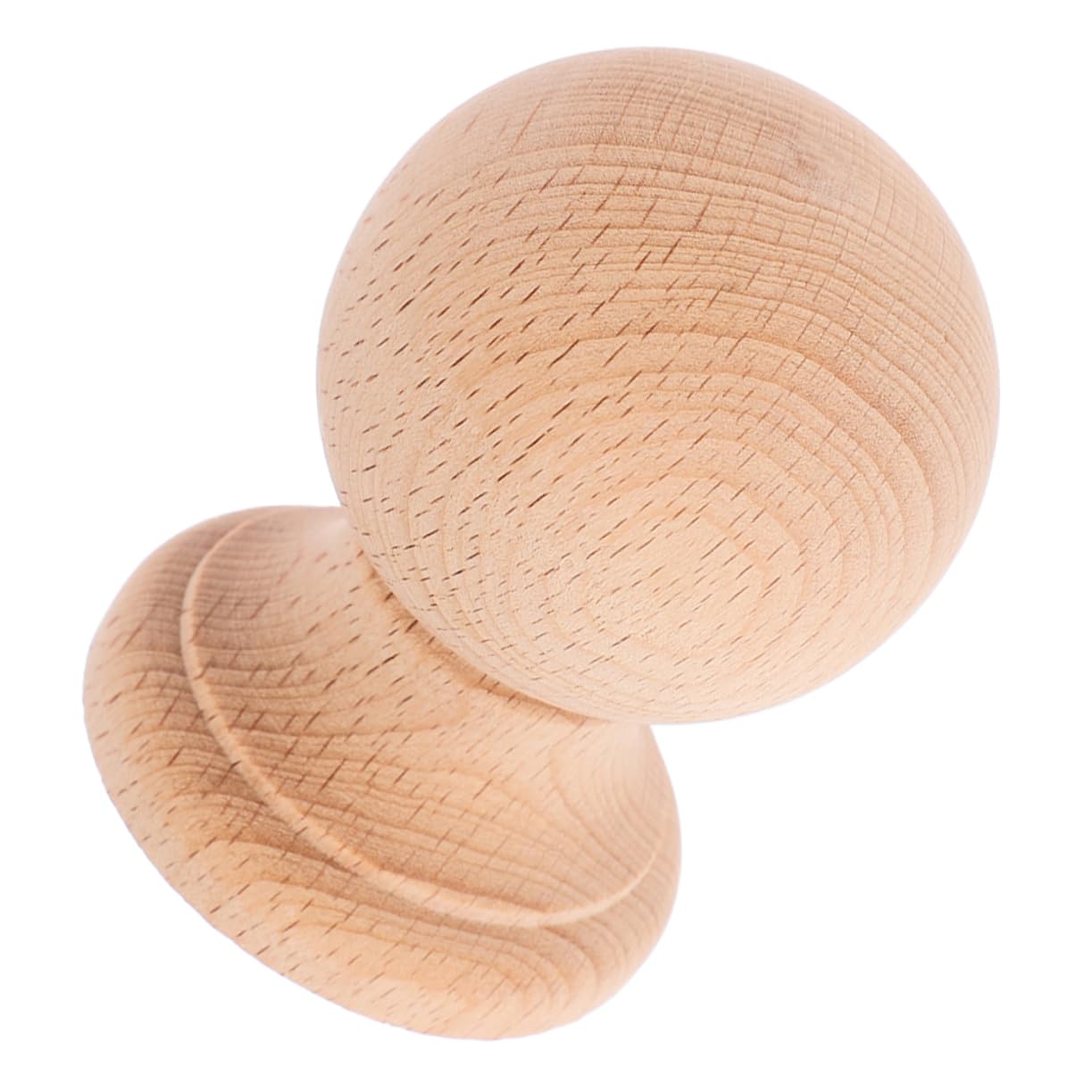 BESTonZON Solid Wood Finial for Curtain Rods Unfinished Roman Style Decorative Spindle Elegant Carved Natural Wood for Crafts and Furniture Decor