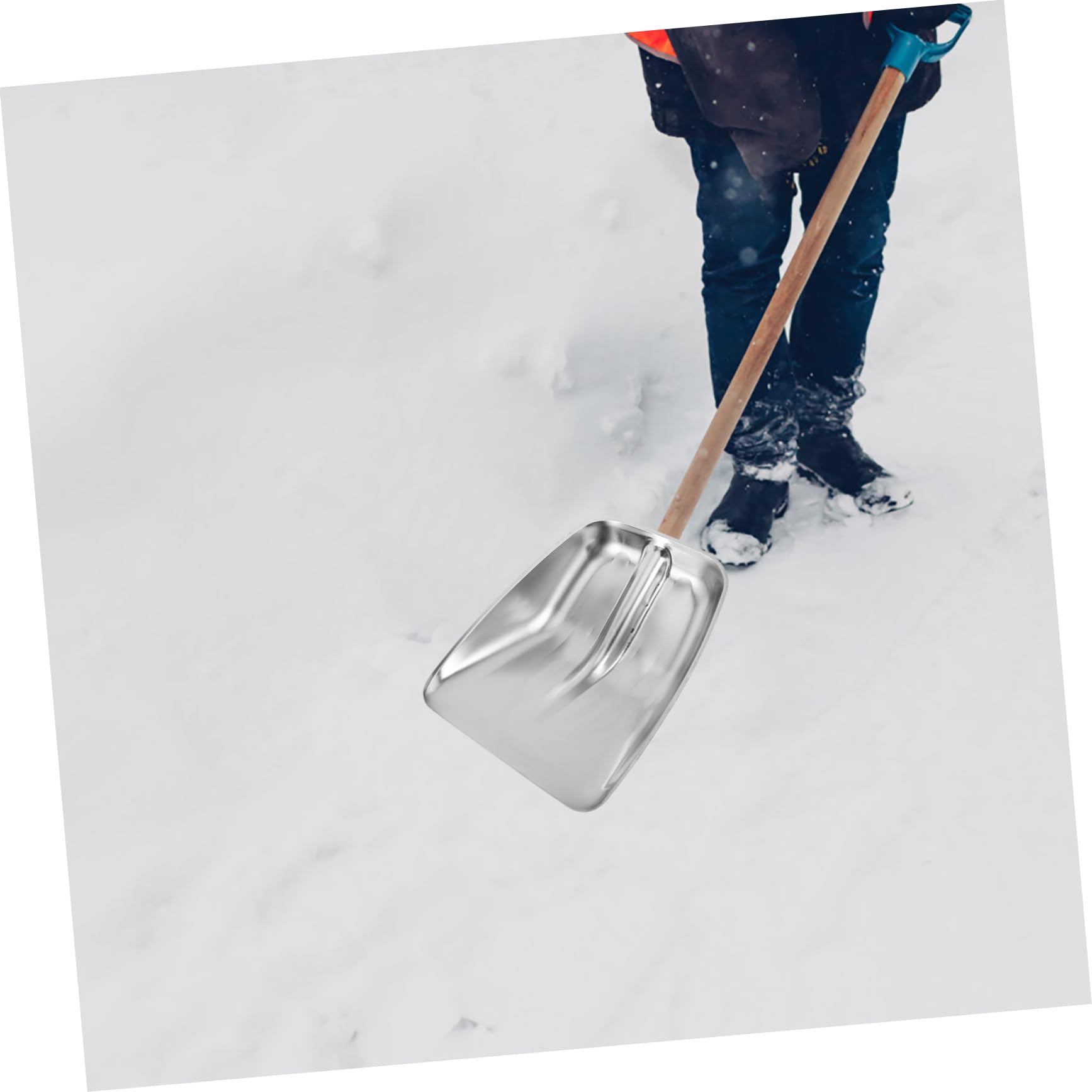 Testa Facile da Installare della Pala in Acciaio Inossidabile Spessa per Rimozione Neve Multifunzionale per Vialetti e Gestione Cereali
