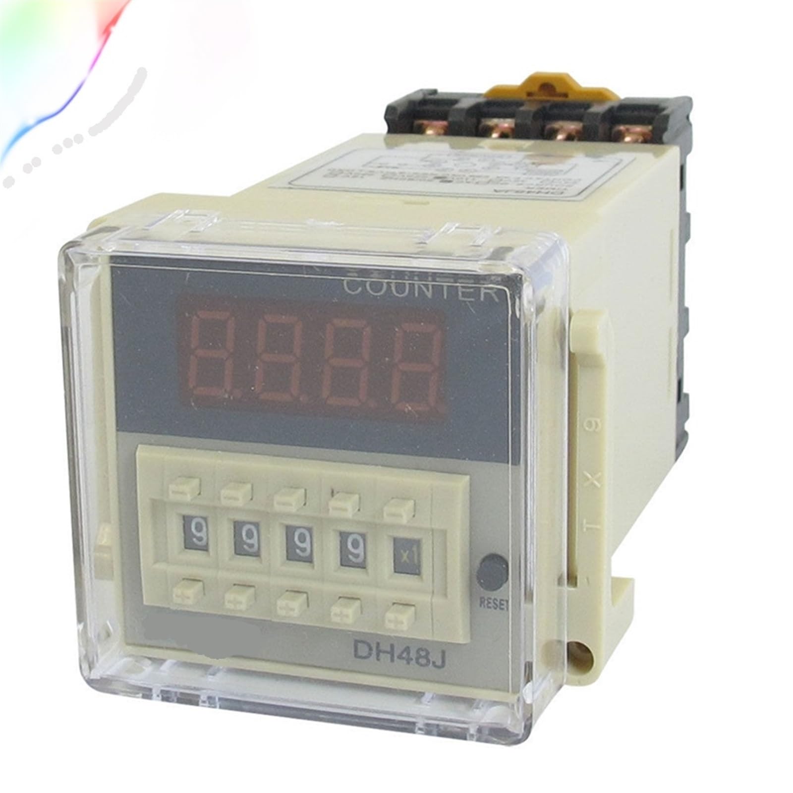 Relé contador digital DH48J-8A CA 220V para control de impulsos eléctricos 2