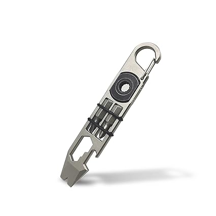 ResafeLy EDC Pry Bar,mighty bar,Titanium Keychain Multitool Tool,Can opener,Pocket Pry Bar with Wrench,Ratchet screwdrivers, Bottle Opener.