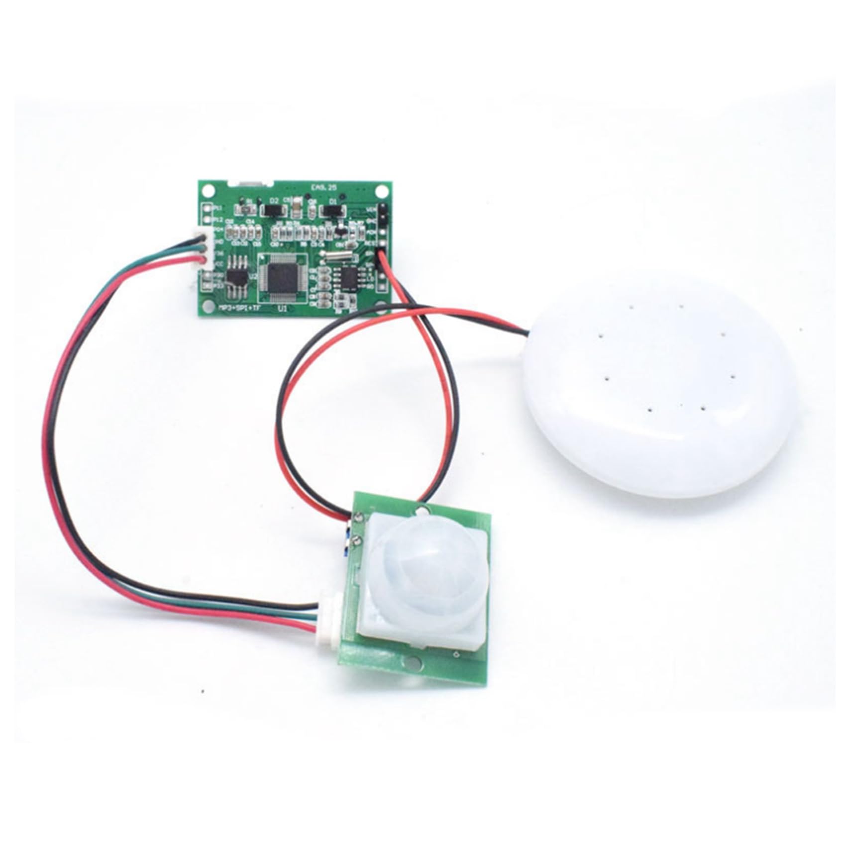 4X Kit di Registrazione Vocale Musicale MP3 con Sensore A Infrarossi PIR, Supporta Download USB Scheda TF DIY