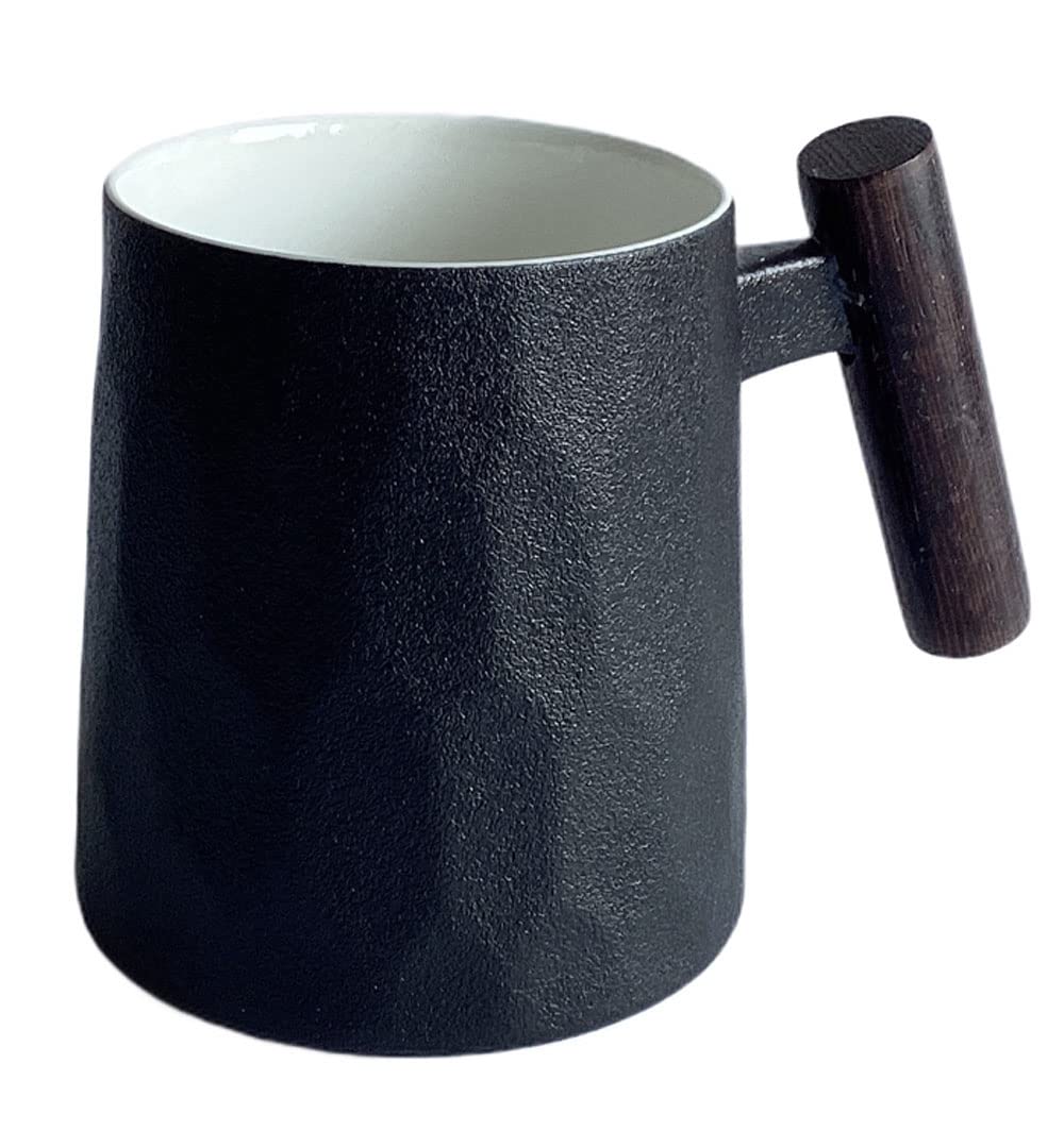 Dekomiro Servizio da tè TeaLogic Negra con manico in legno e 2 tazze Negra con impugnatura in legno