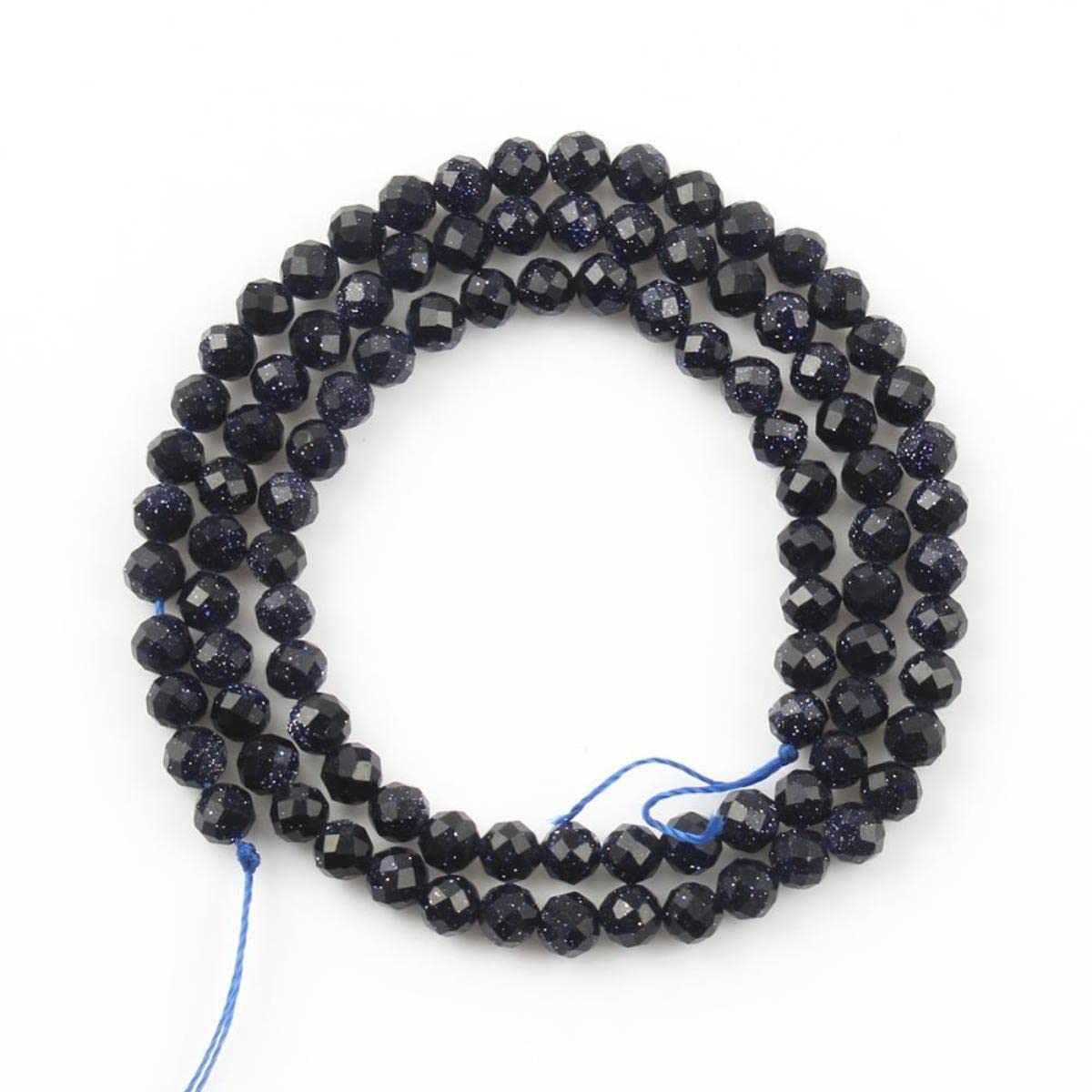 Perles Quartz Bleu - Lot De 25 Perles Facettées, Diamètre 10 Mm, Forme Ronde, Occasion Fond De Stock