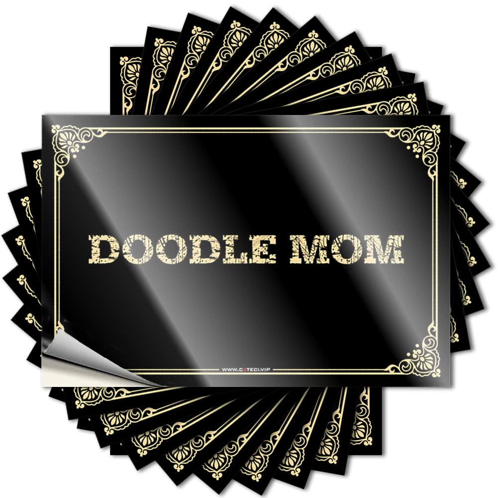 Indie Decor Bottle Sticker | Doodle Mom Inspirational Durable Vinyl Sticker Easy Apply for Thankful(6X9CM)